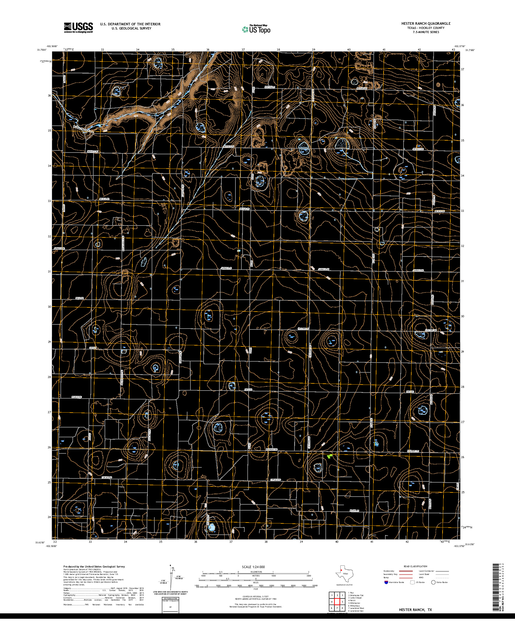 US TOPO 7.5-MINUTE MAP FOR HESTER RANCH, TX