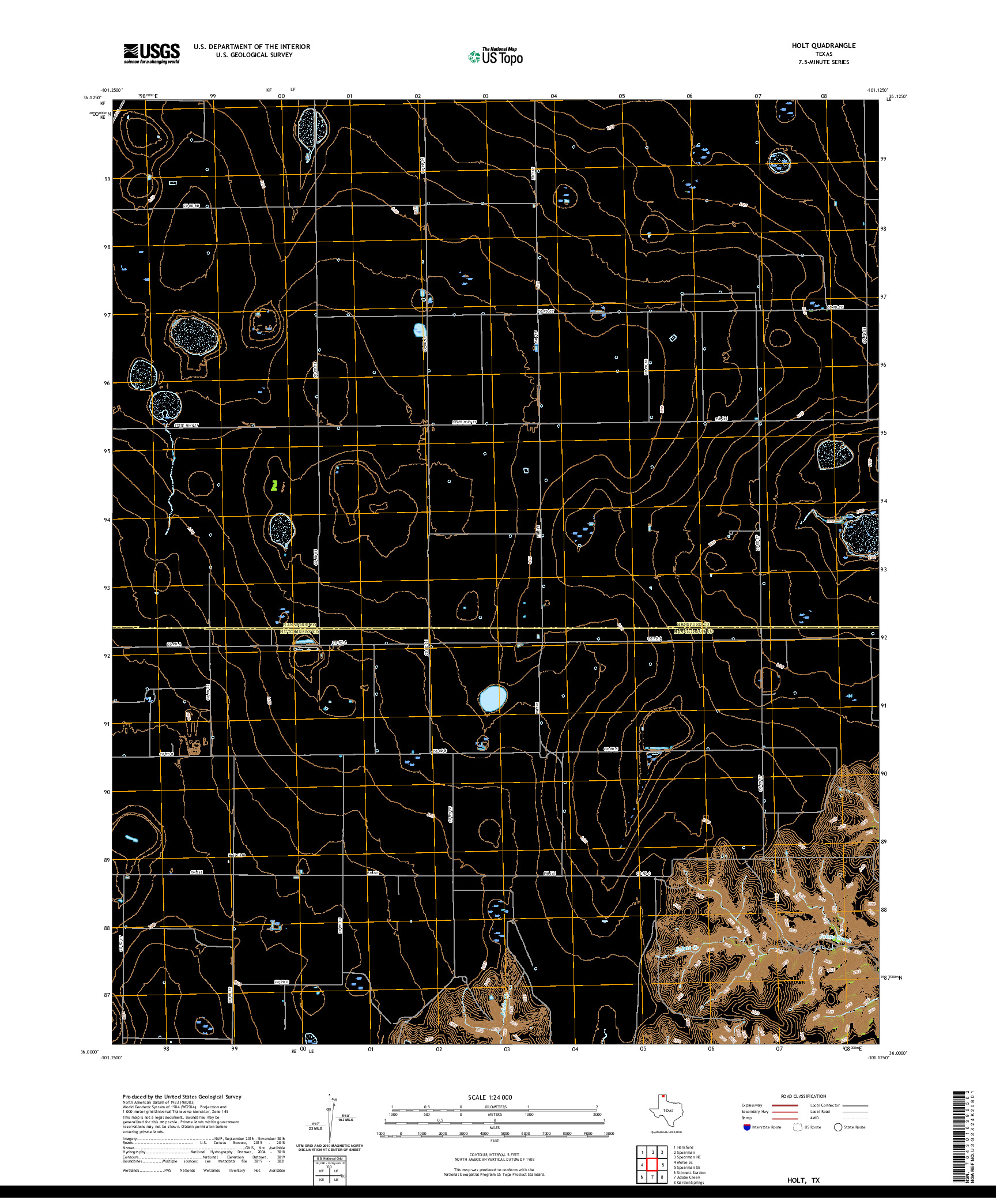 US TOPO 7.5-MINUTE MAP FOR HOLT, TX