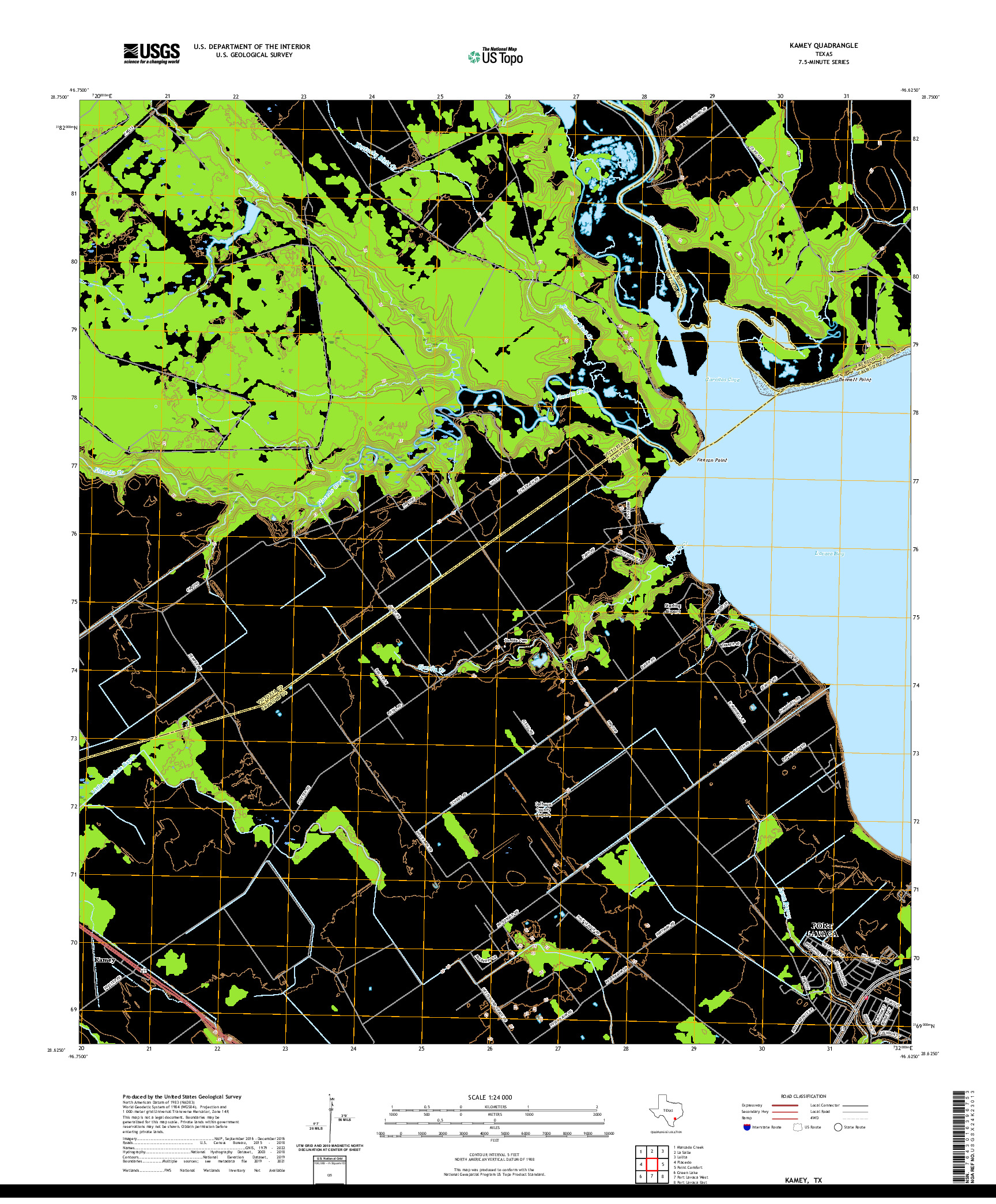 US TOPO 7.5-MINUTE MAP FOR KAMEY, TX