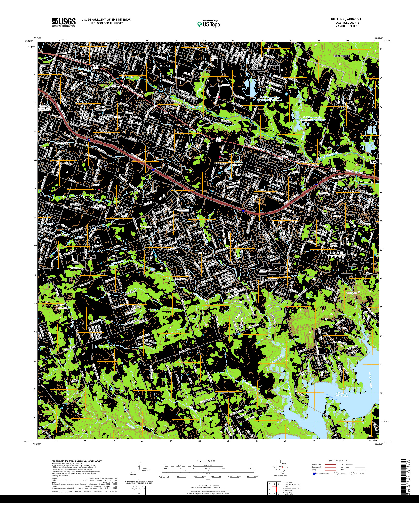 US TOPO 7.5-MINUTE MAP FOR KILLEEN, TX