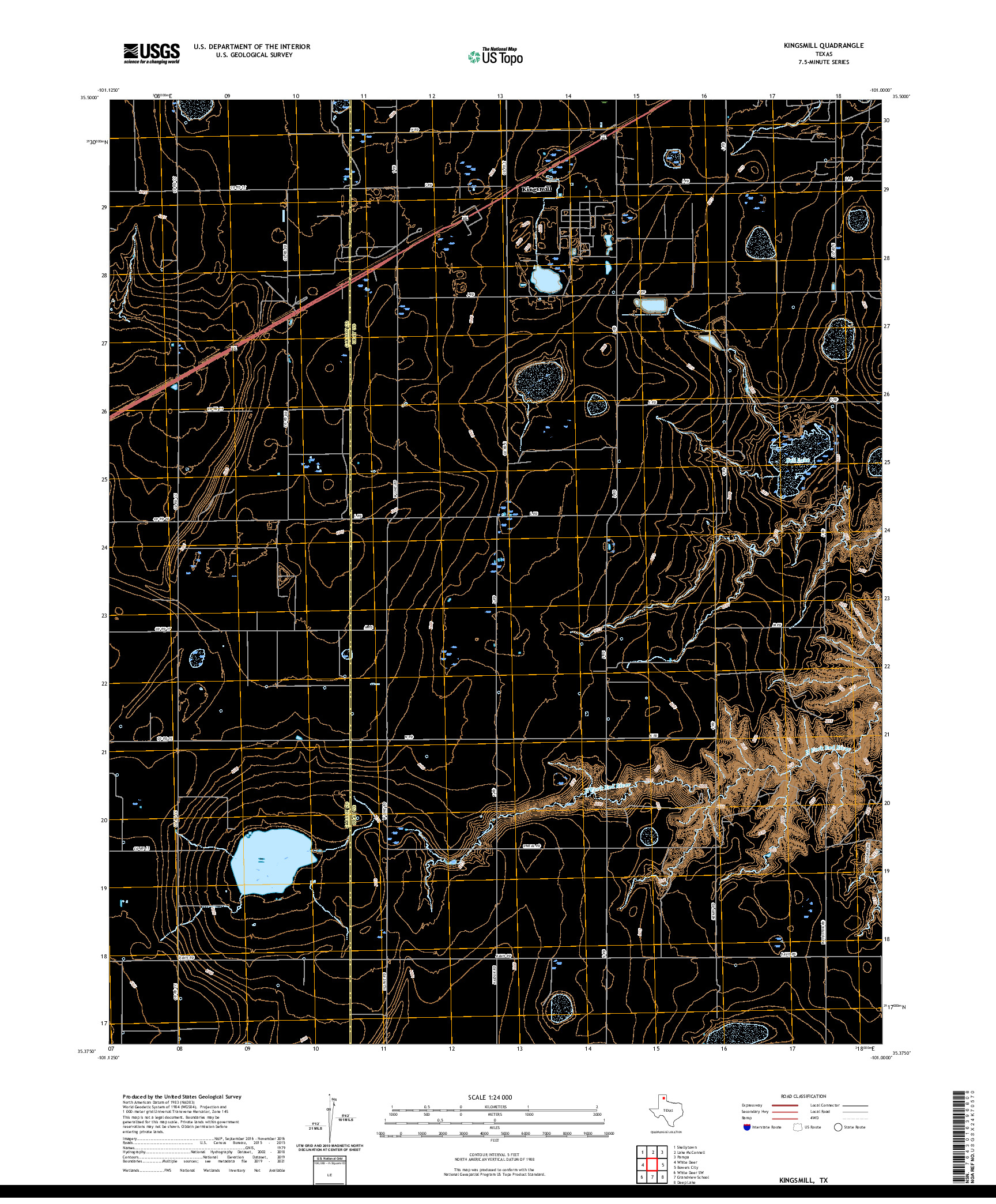 US TOPO 7.5-MINUTE MAP FOR KINGSMILL, TX