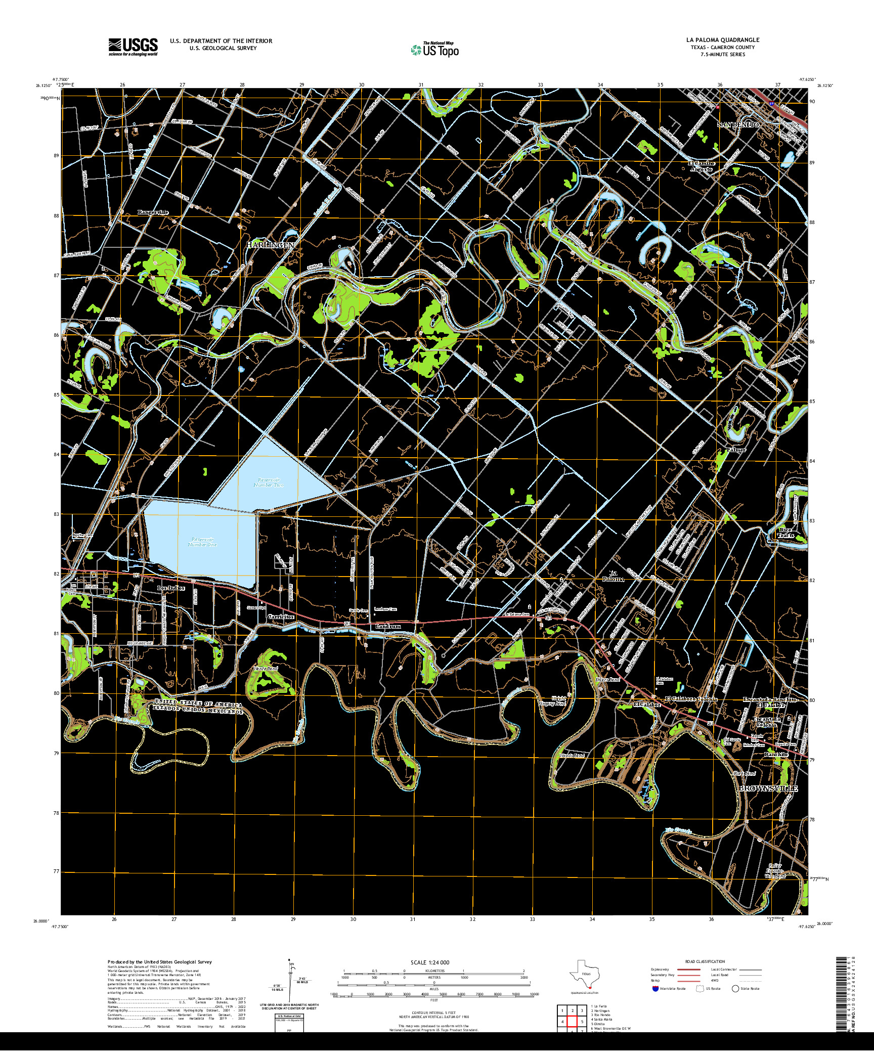 US TOPO 7.5-MINUTE MAP FOR LA PALOMA, TX,TAM