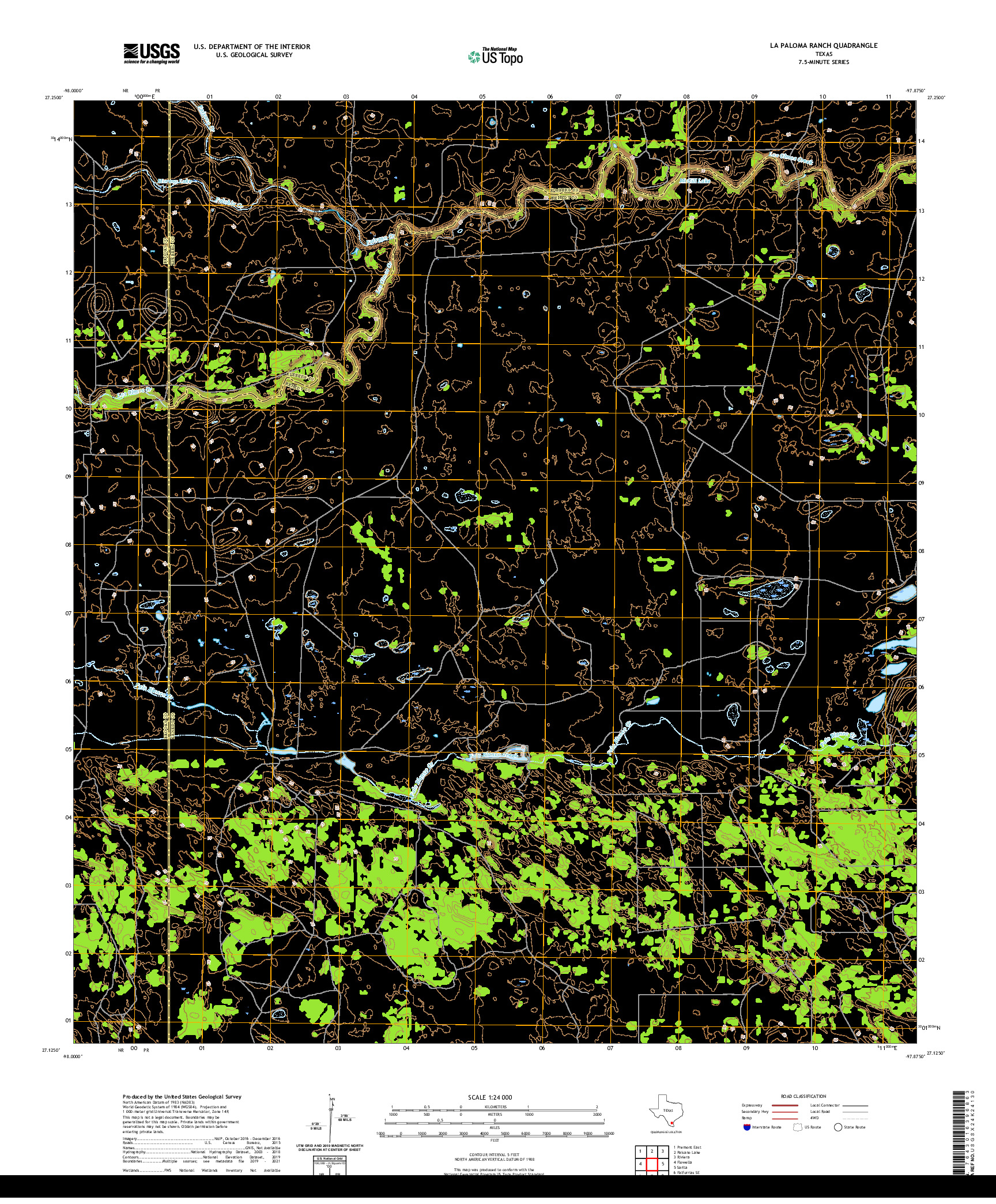 US TOPO 7.5-MINUTE MAP FOR LA PALOMA RANCH, TX