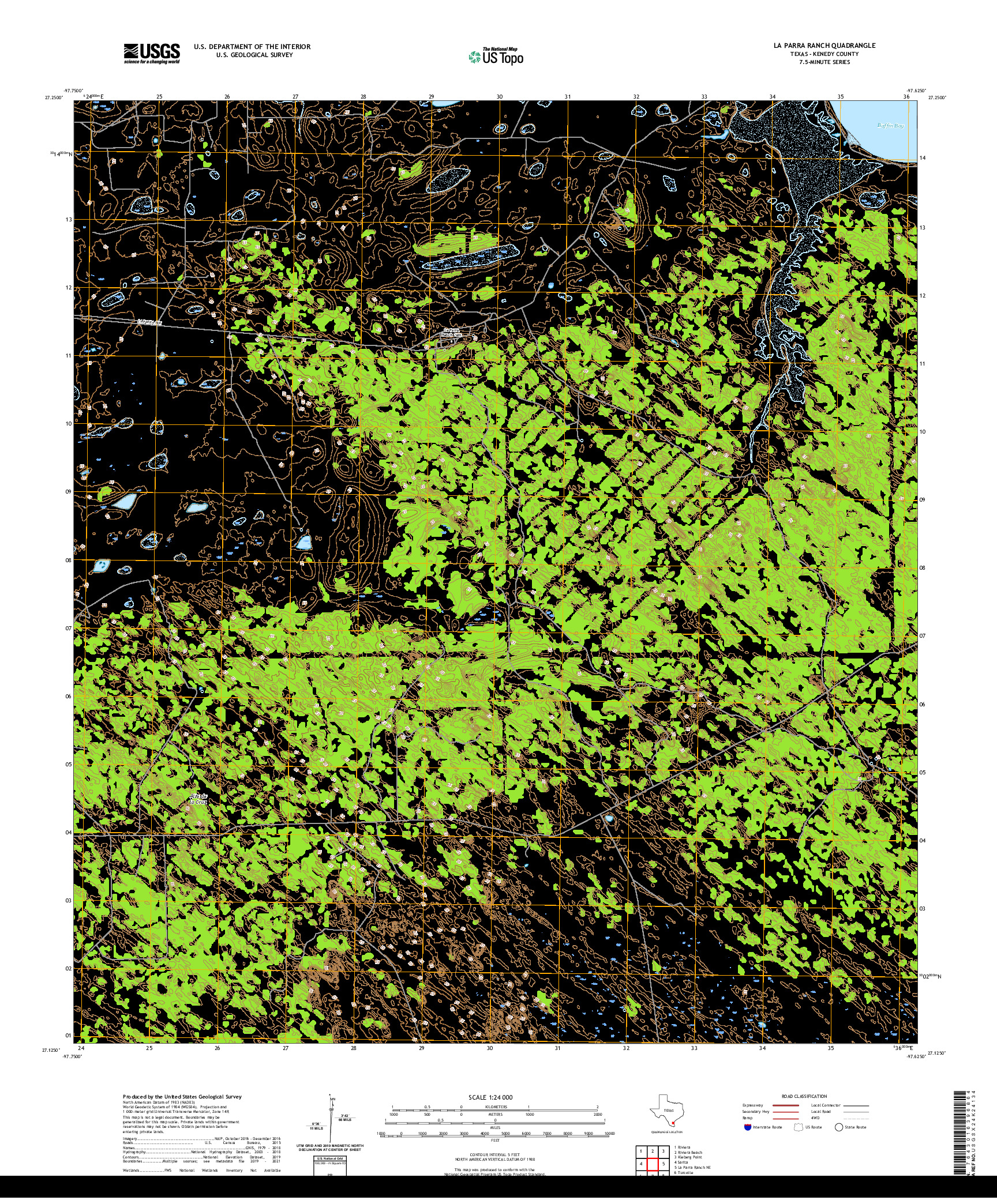 US TOPO 7.5-MINUTE MAP FOR LA PARRA RANCH, TX