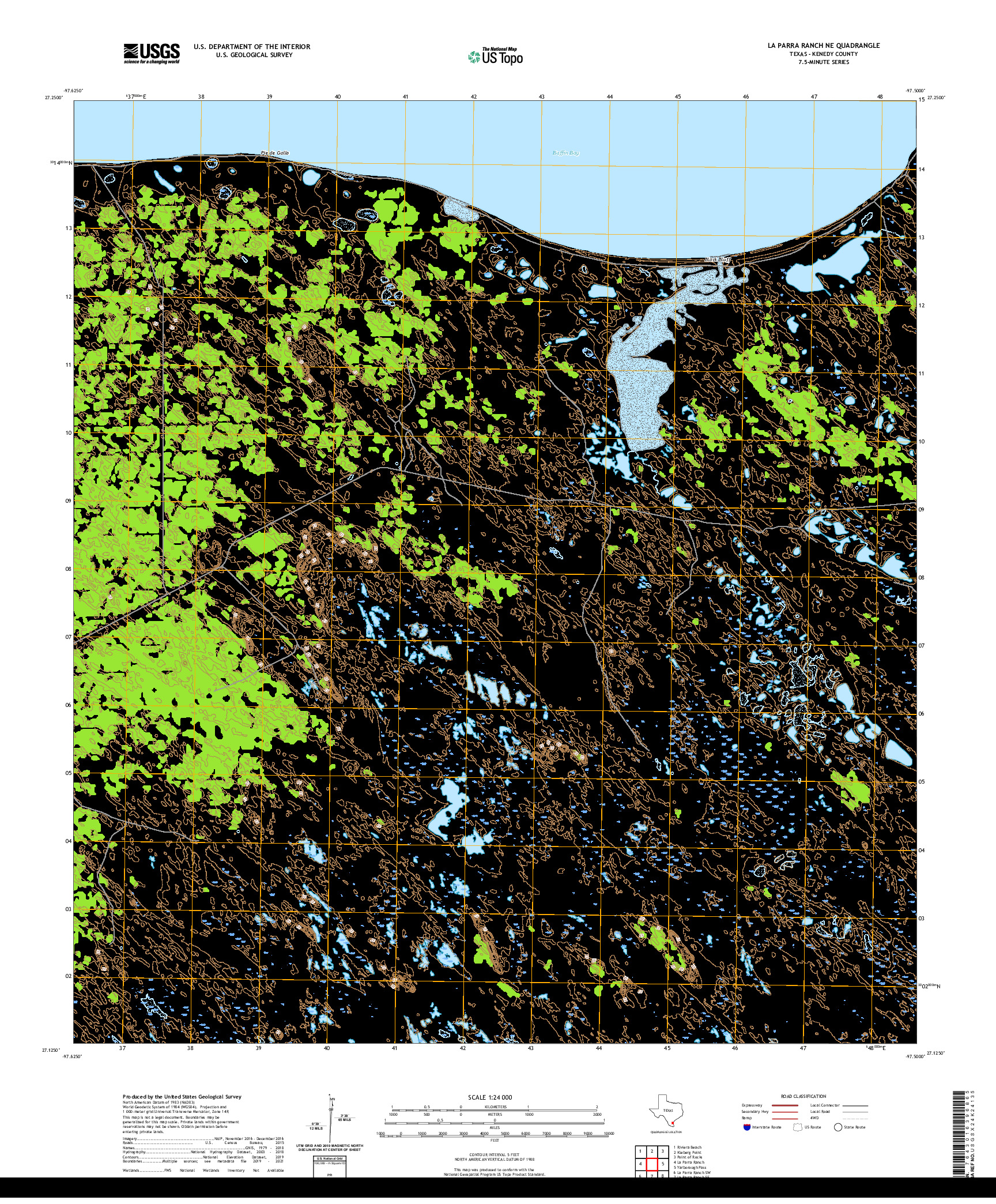 US TOPO 7.5-MINUTE MAP FOR LA PARRA RANCH NE, TX