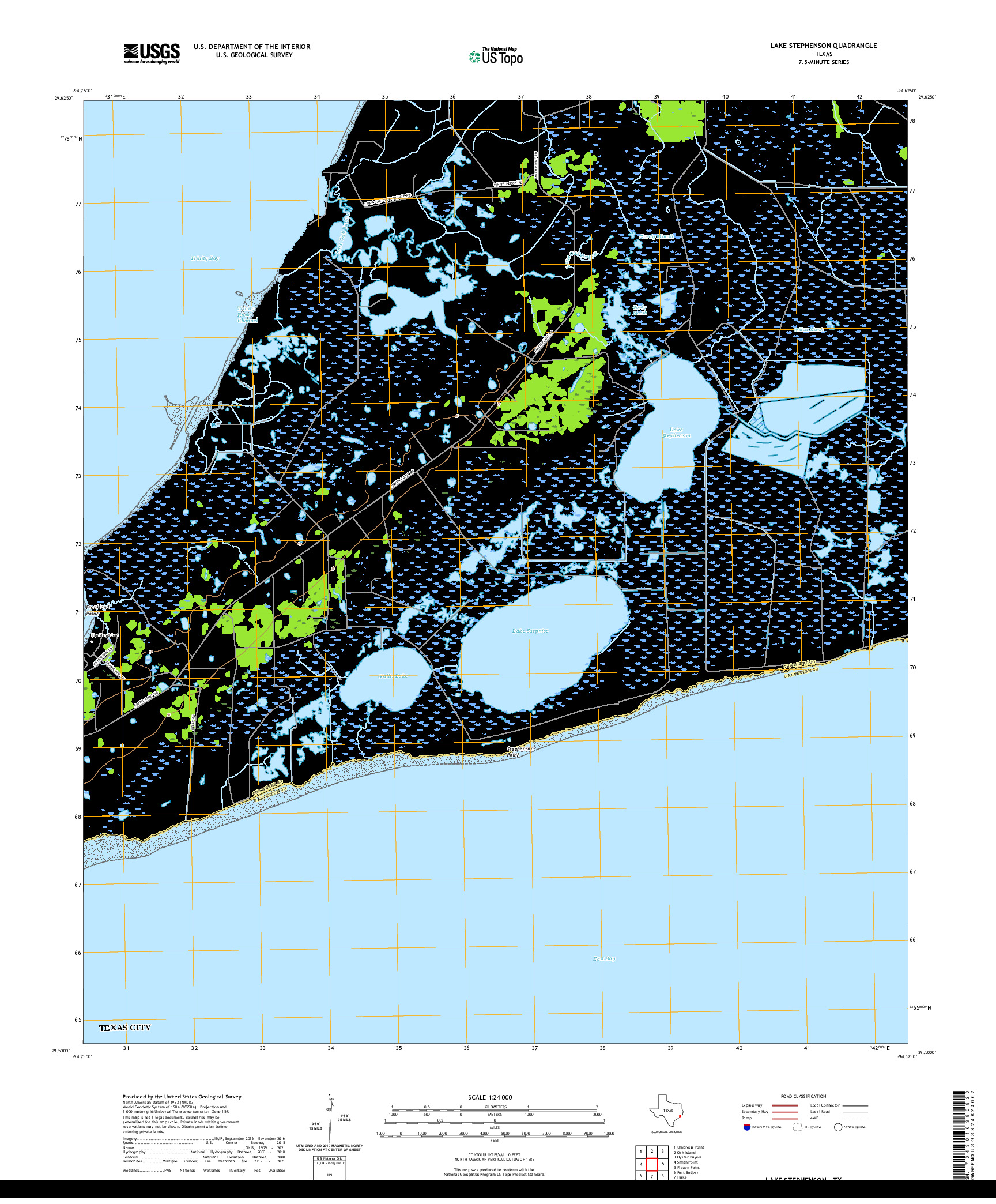 US TOPO 7.5-MINUTE MAP FOR LAKE STEPHENSON, TX