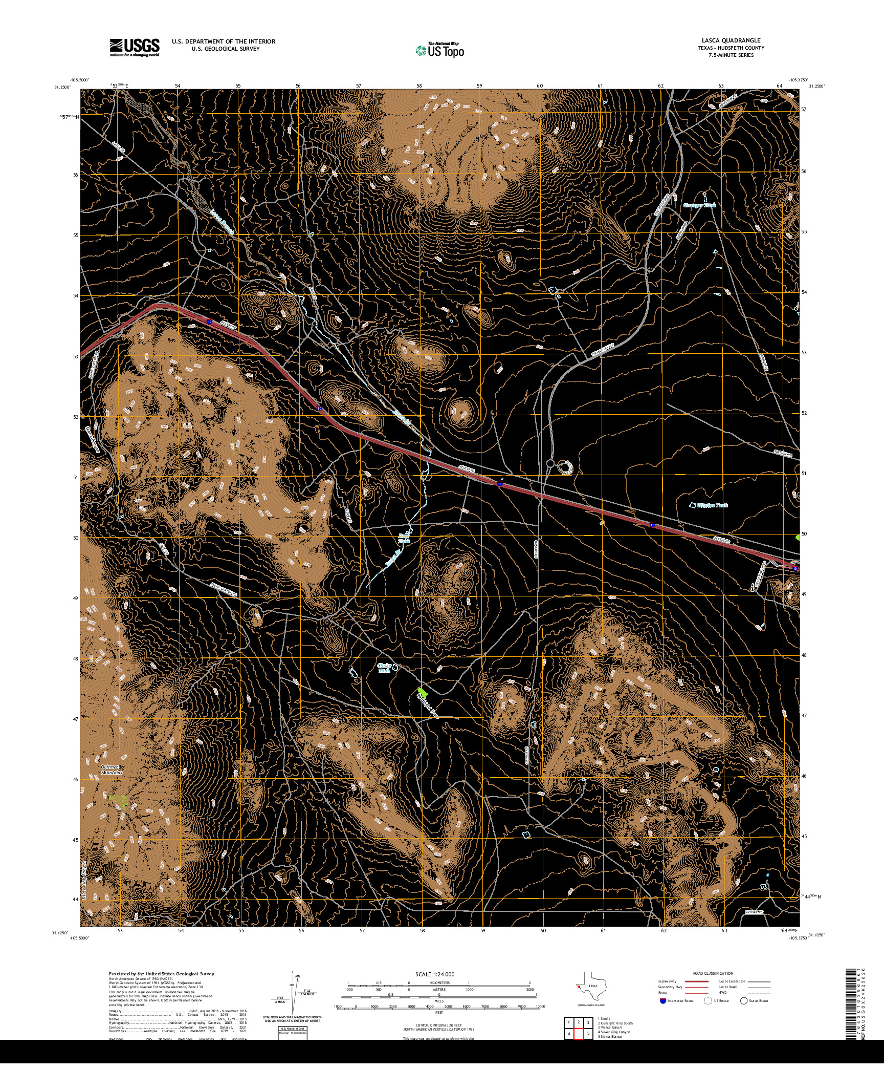 US TOPO 7.5-MINUTE MAP FOR LASCA, TX