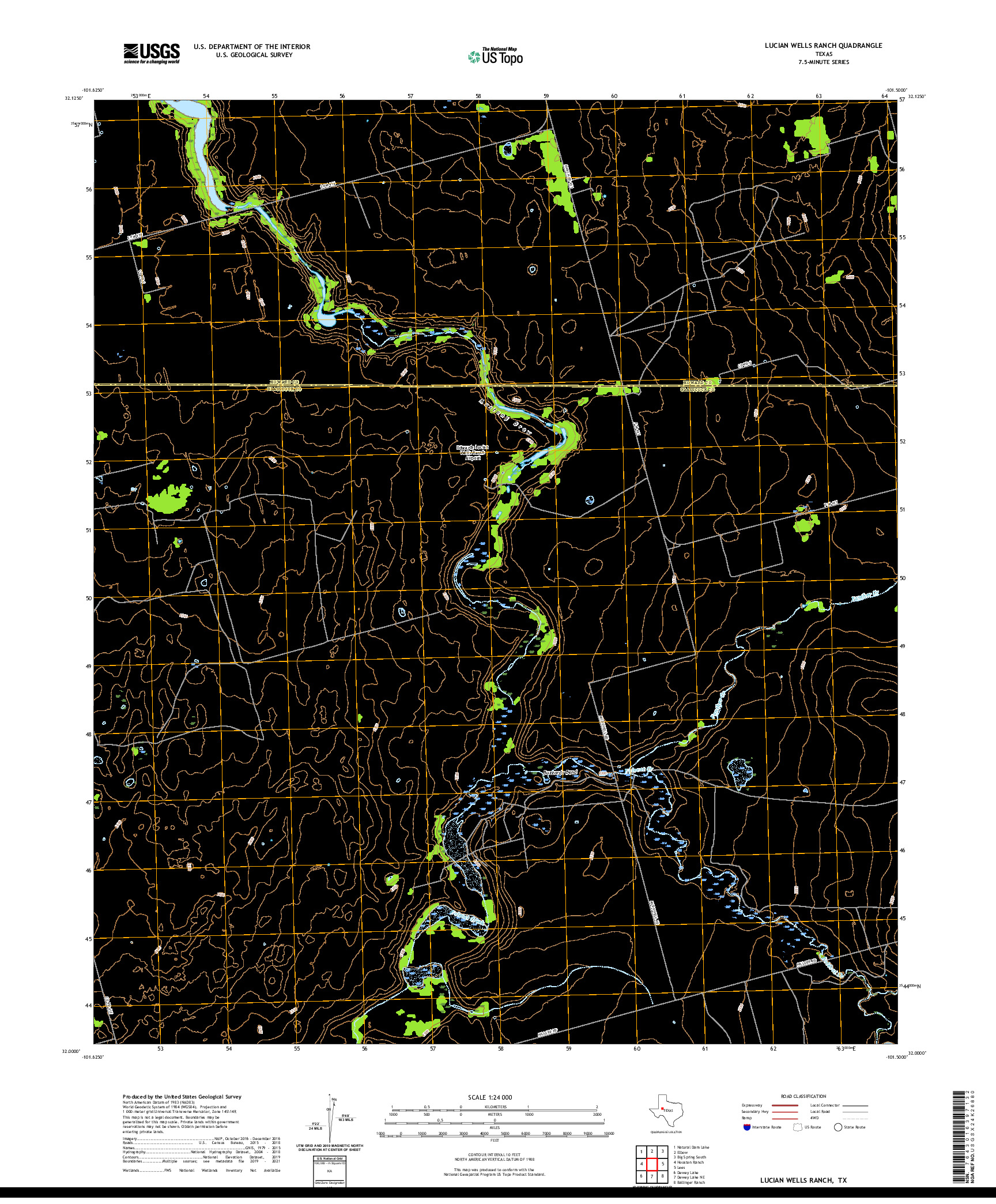 US TOPO 7.5-MINUTE MAP FOR LUCIAN WELLS RANCH, TX