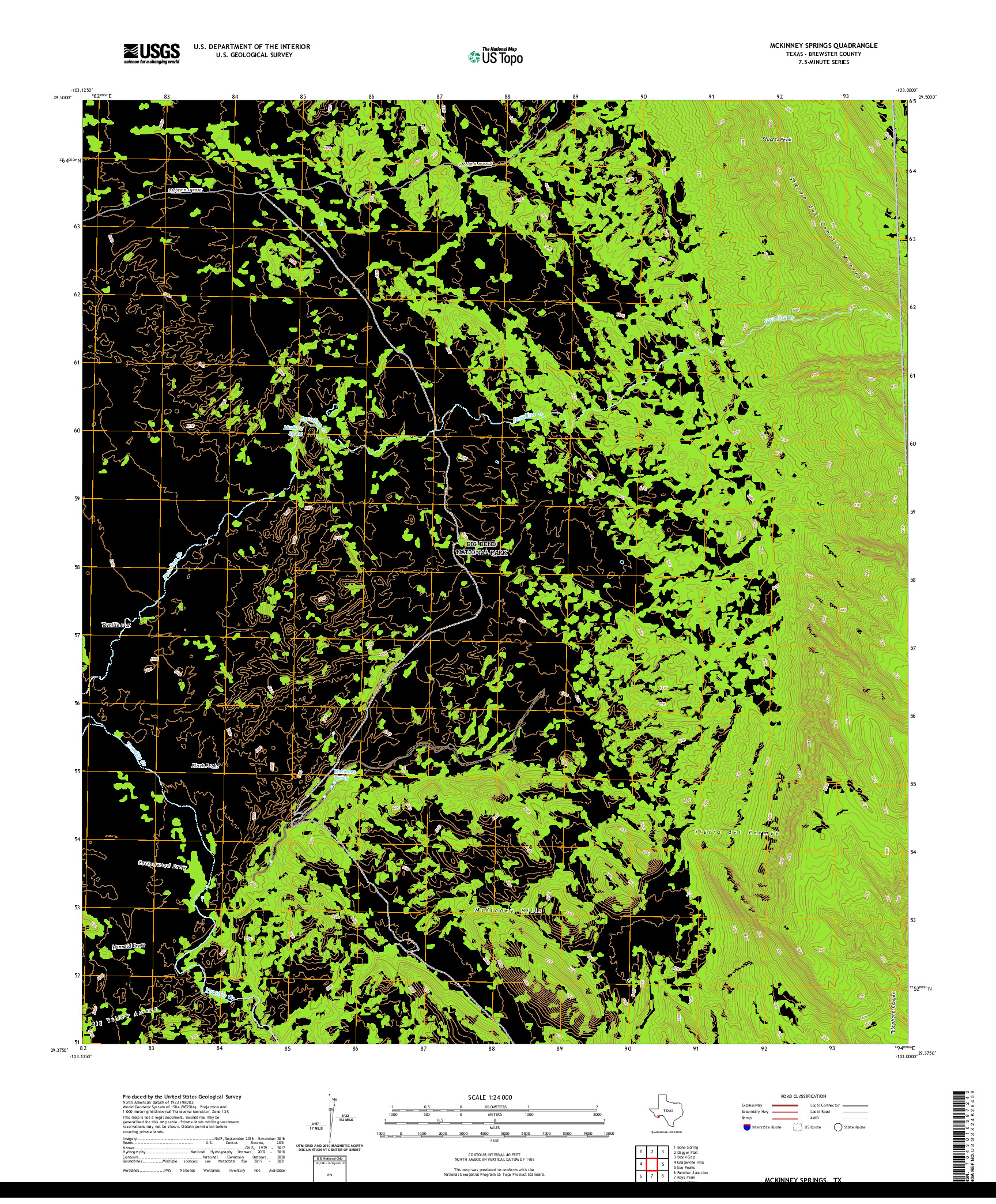 US TOPO 7.5-MINUTE MAP FOR MCKINNEY SPRINGS, TX