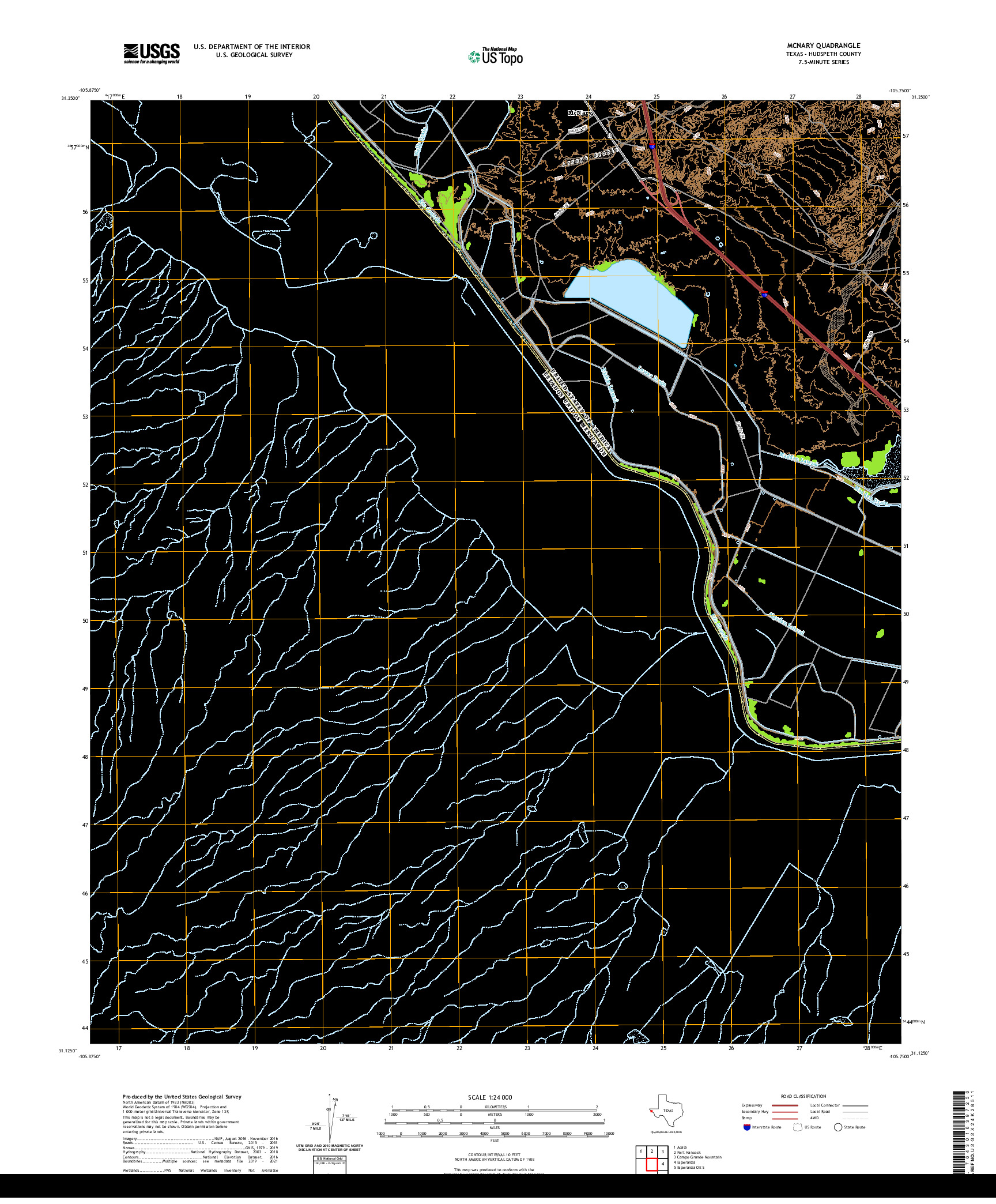 US TOPO 7.5-MINUTE MAP FOR MCNARY, TX,CHH