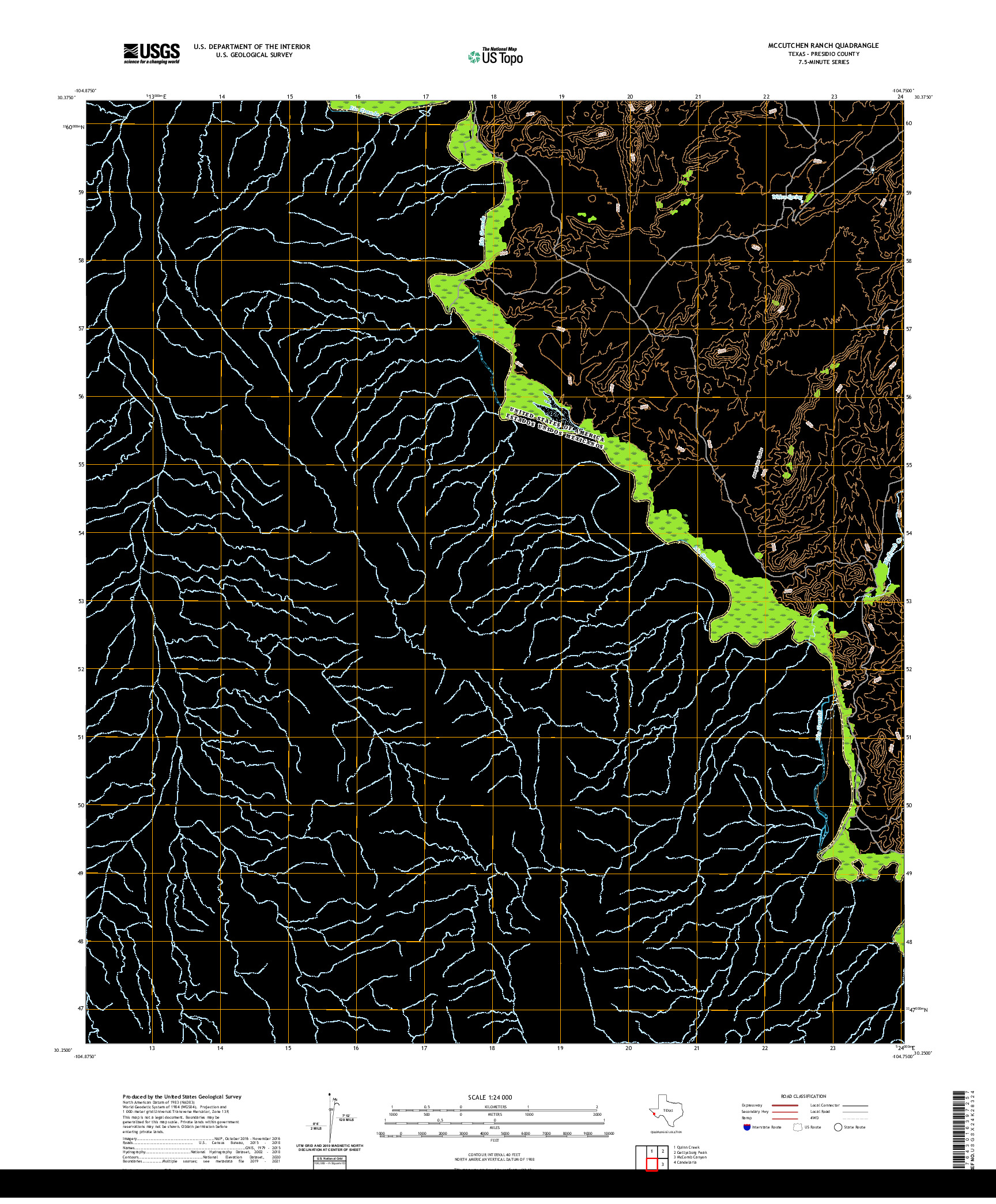 US TOPO 7.5-MINUTE MAP FOR MCCUTCHEN RANCH, TX,CHH