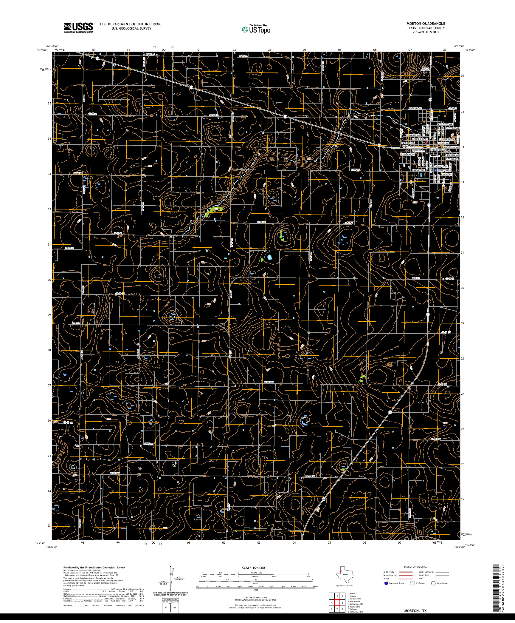 US TOPO 7.5-MINUTE MAP FOR MORTON, TX