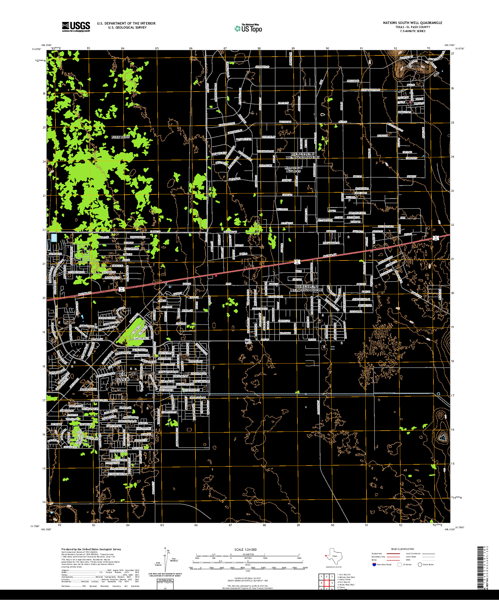 US TOPO 7.5-MINUTE MAP FOR NATIONS SOUTH WELL, TX