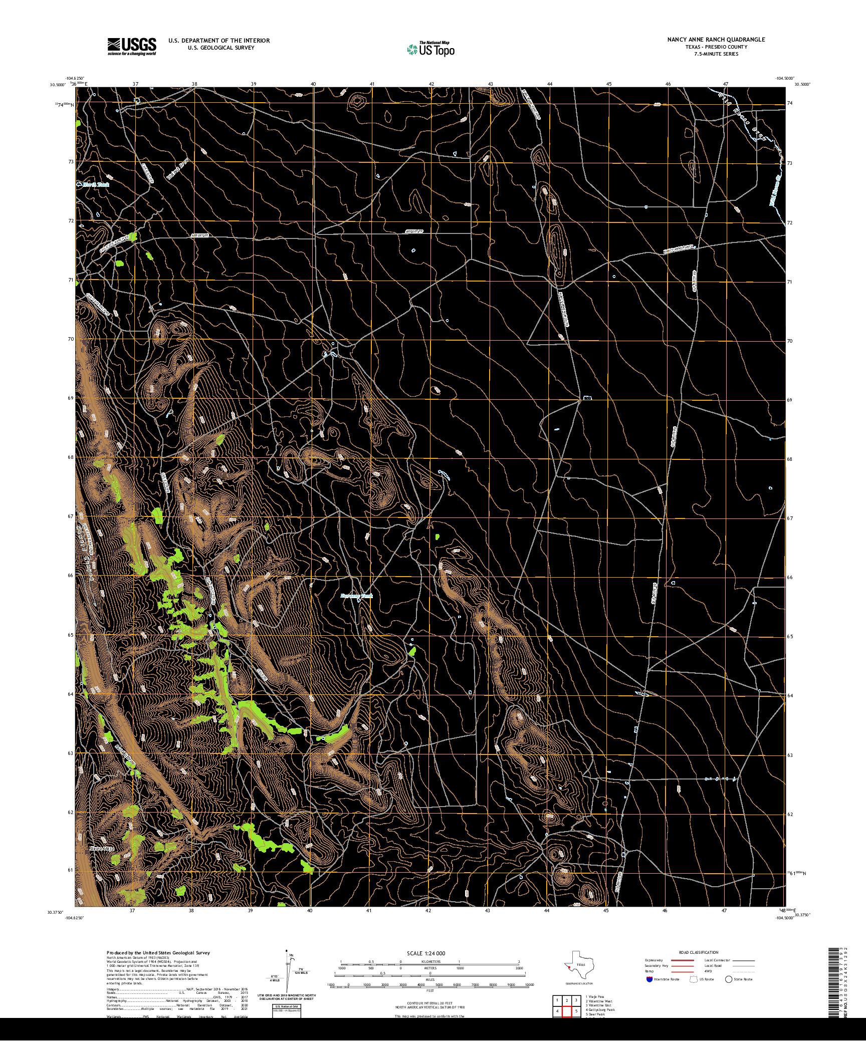US TOPO 7.5-MINUTE MAP FOR NANCY ANNE RANCH, TX