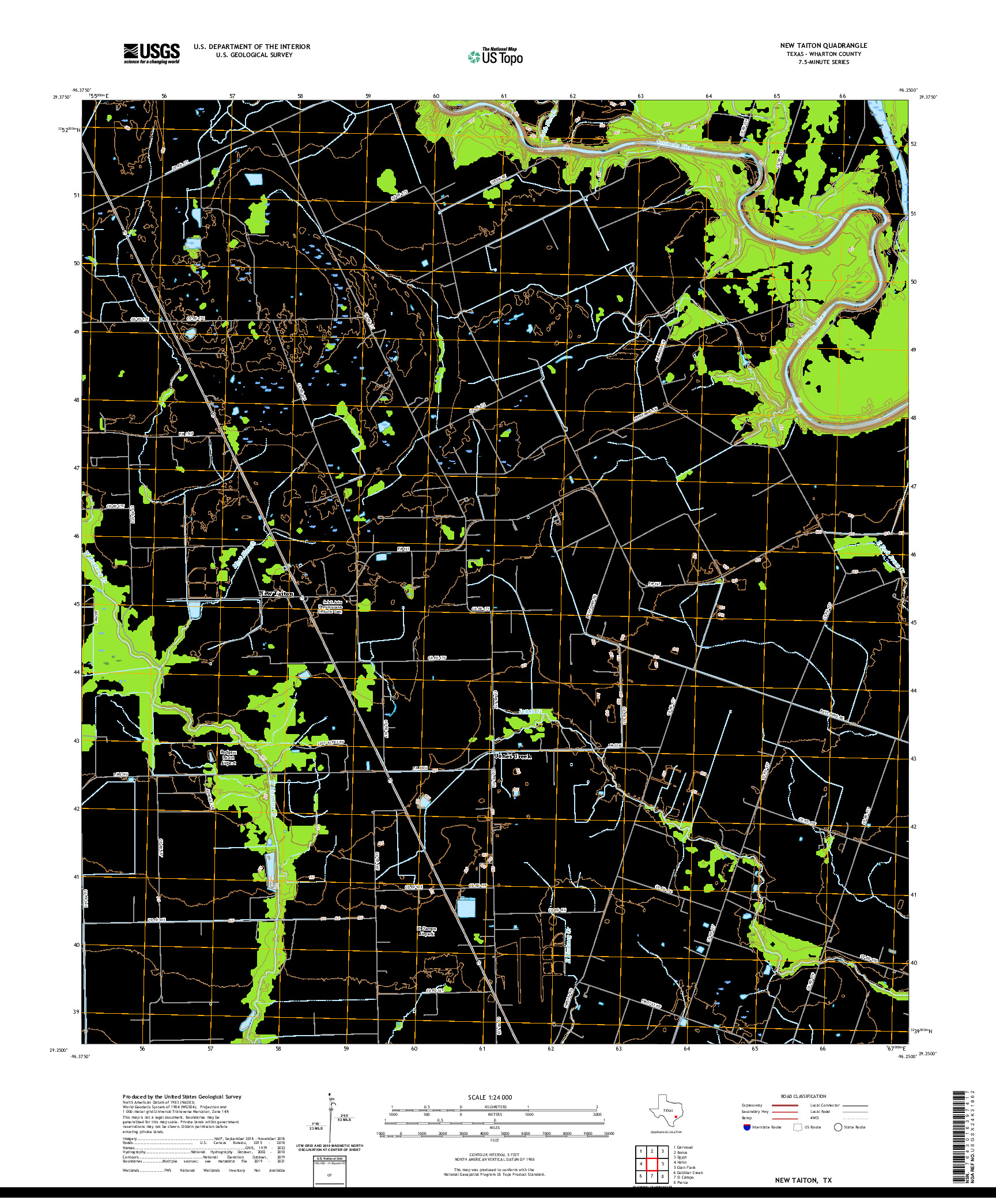 US TOPO 7.5-MINUTE MAP FOR NEW TAITON, TX