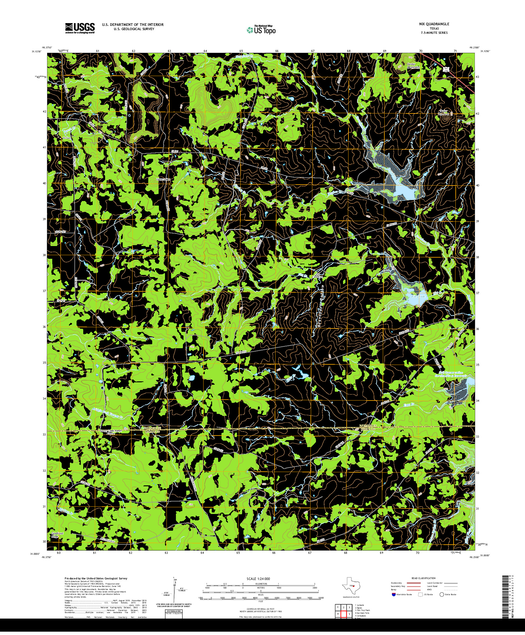 US TOPO 7.5-MINUTE MAP FOR NIX, TX