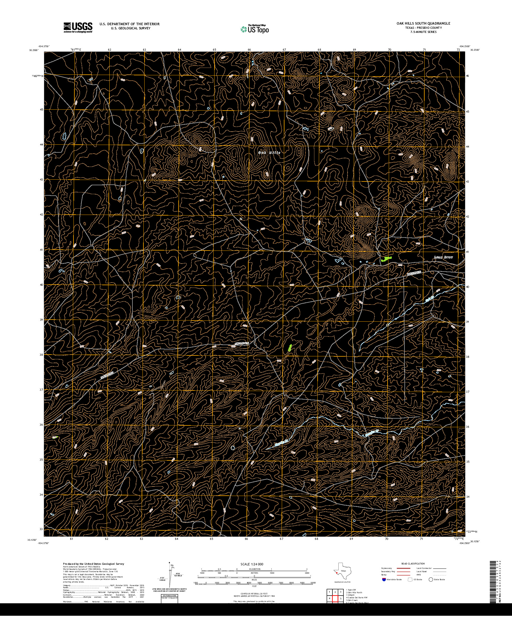 US TOPO 7.5-MINUTE MAP FOR OAK HILLS SOUTH, TX