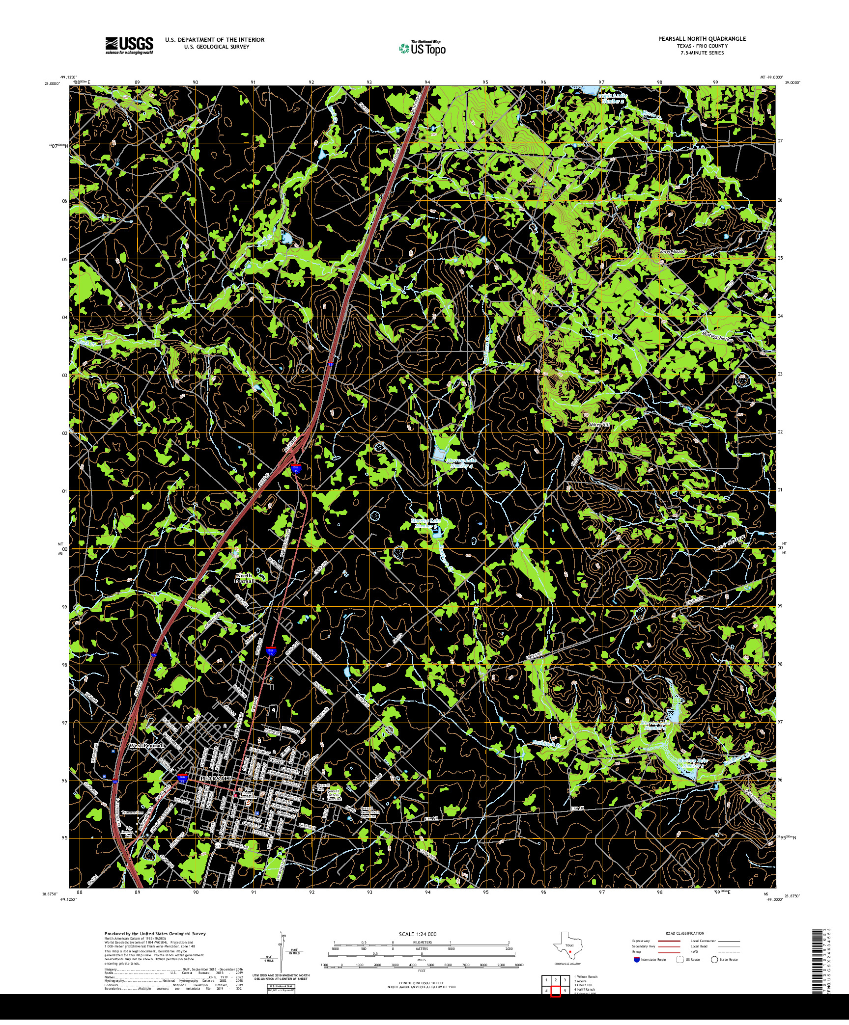 US TOPO 7.5-MINUTE MAP FOR PEARSALL NORTH, TX