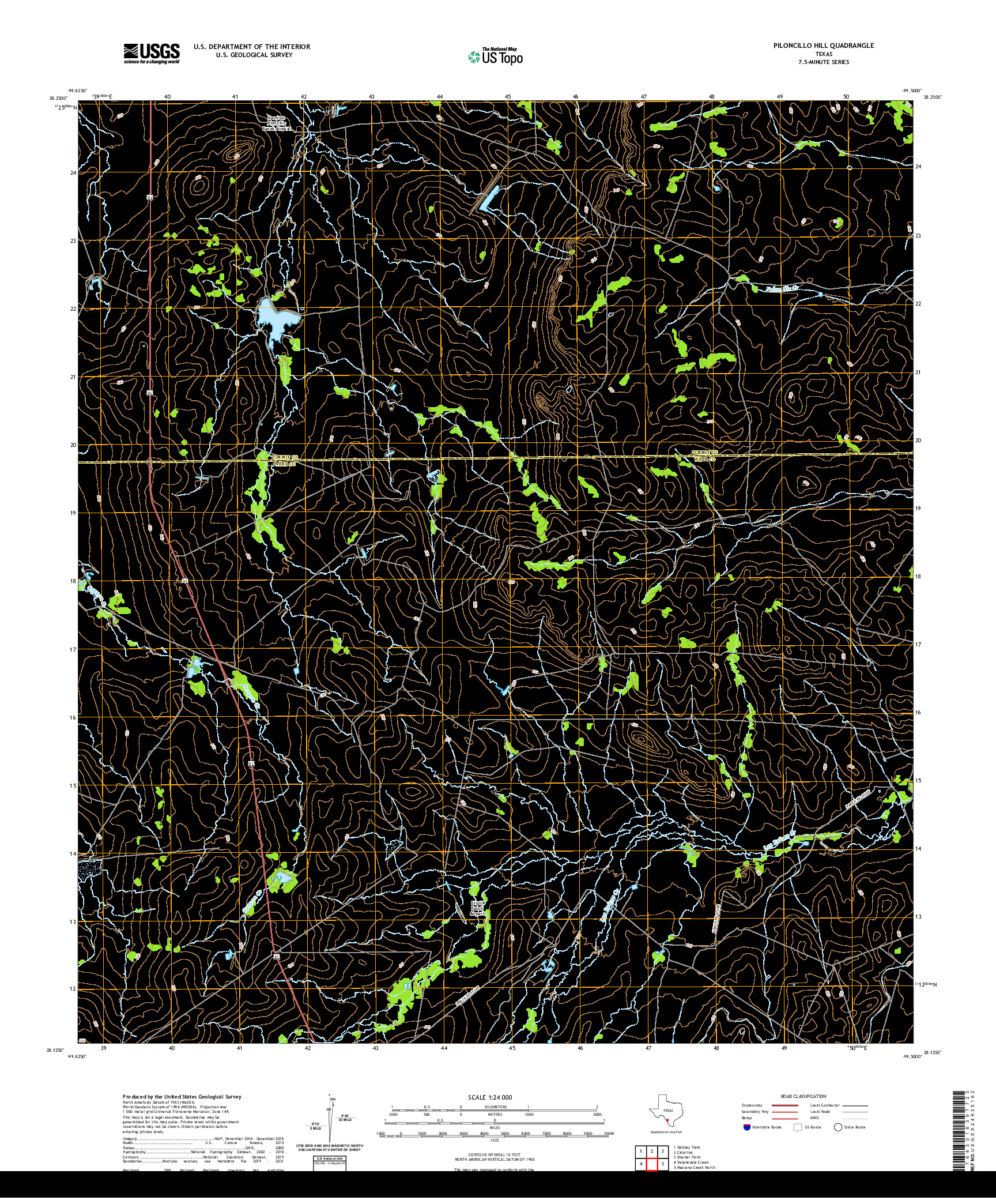 US TOPO 7.5-MINUTE MAP FOR PILONCILLO HILL, TX