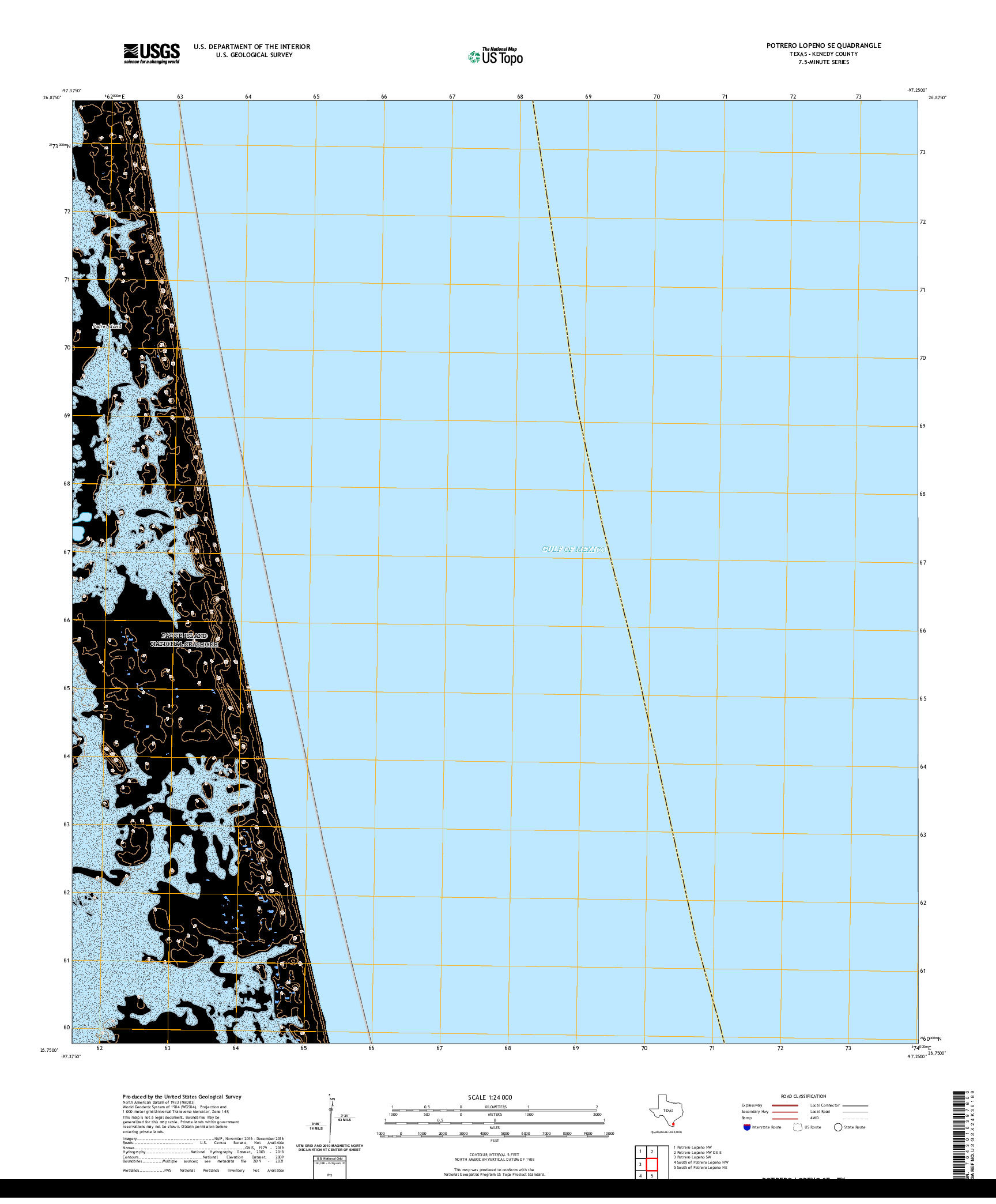 US TOPO 7.5-MINUTE MAP FOR POTRERO LOPENO SE, TX