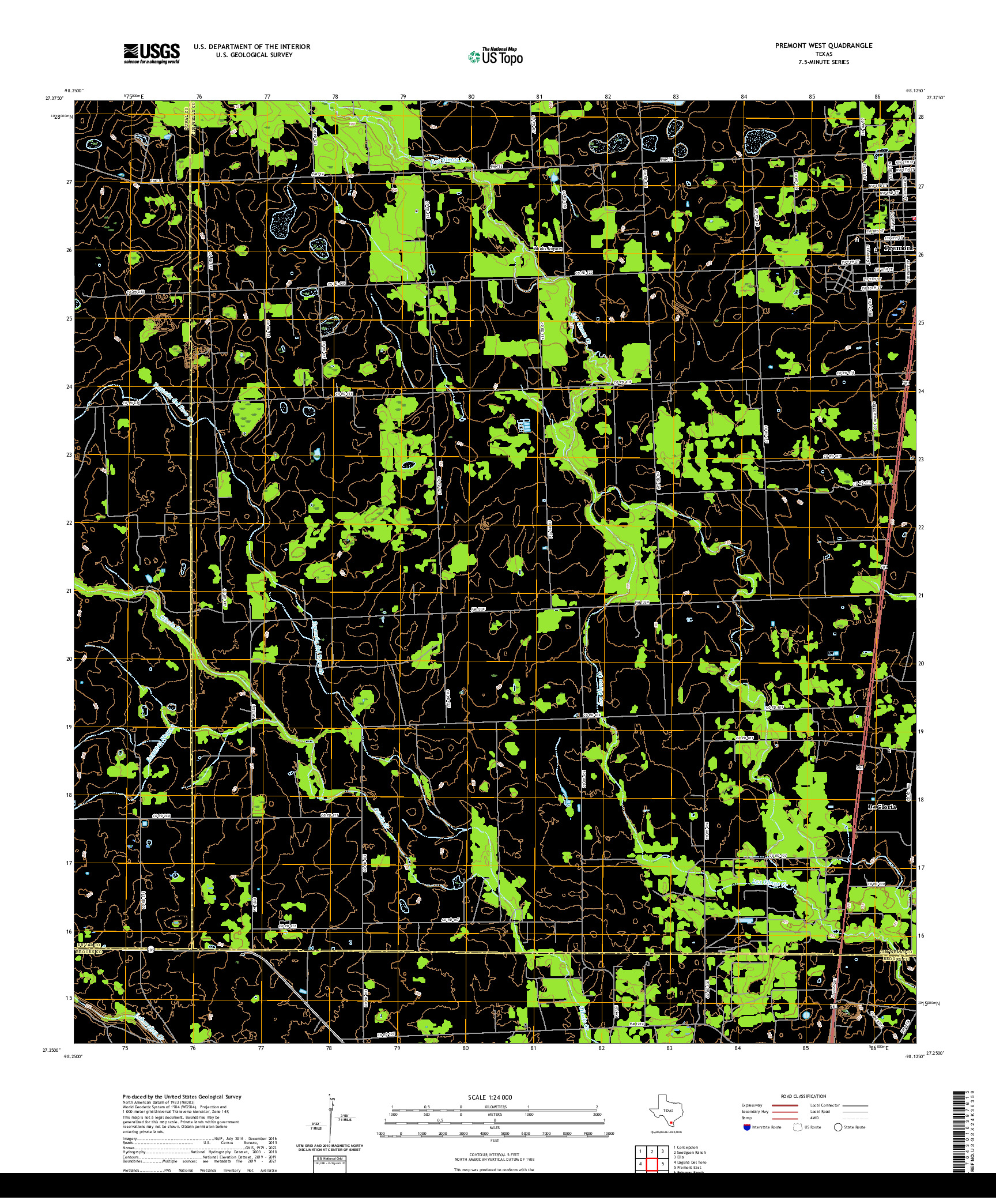 US TOPO 7.5-MINUTE MAP FOR PREMONT WEST, TX