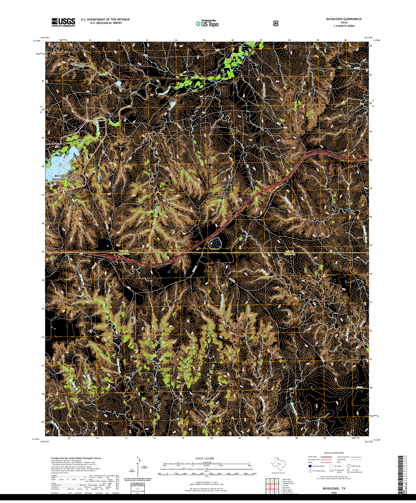 US TOPO 7.5-MINUTE MAP FOR ROCKLEDGE, TX