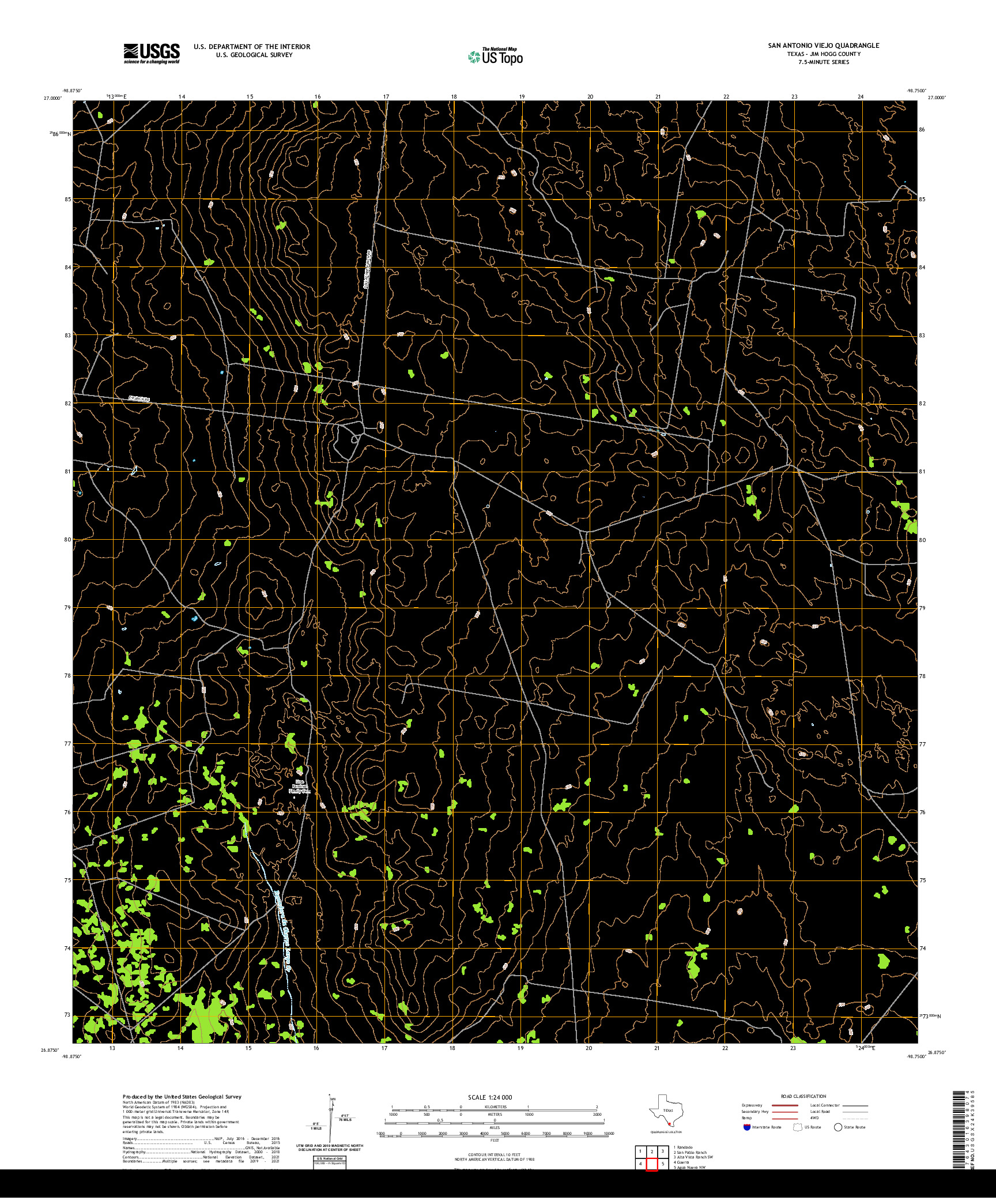 US TOPO 7.5-MINUTE MAP FOR SAN ANTONIO VIEJO, TX