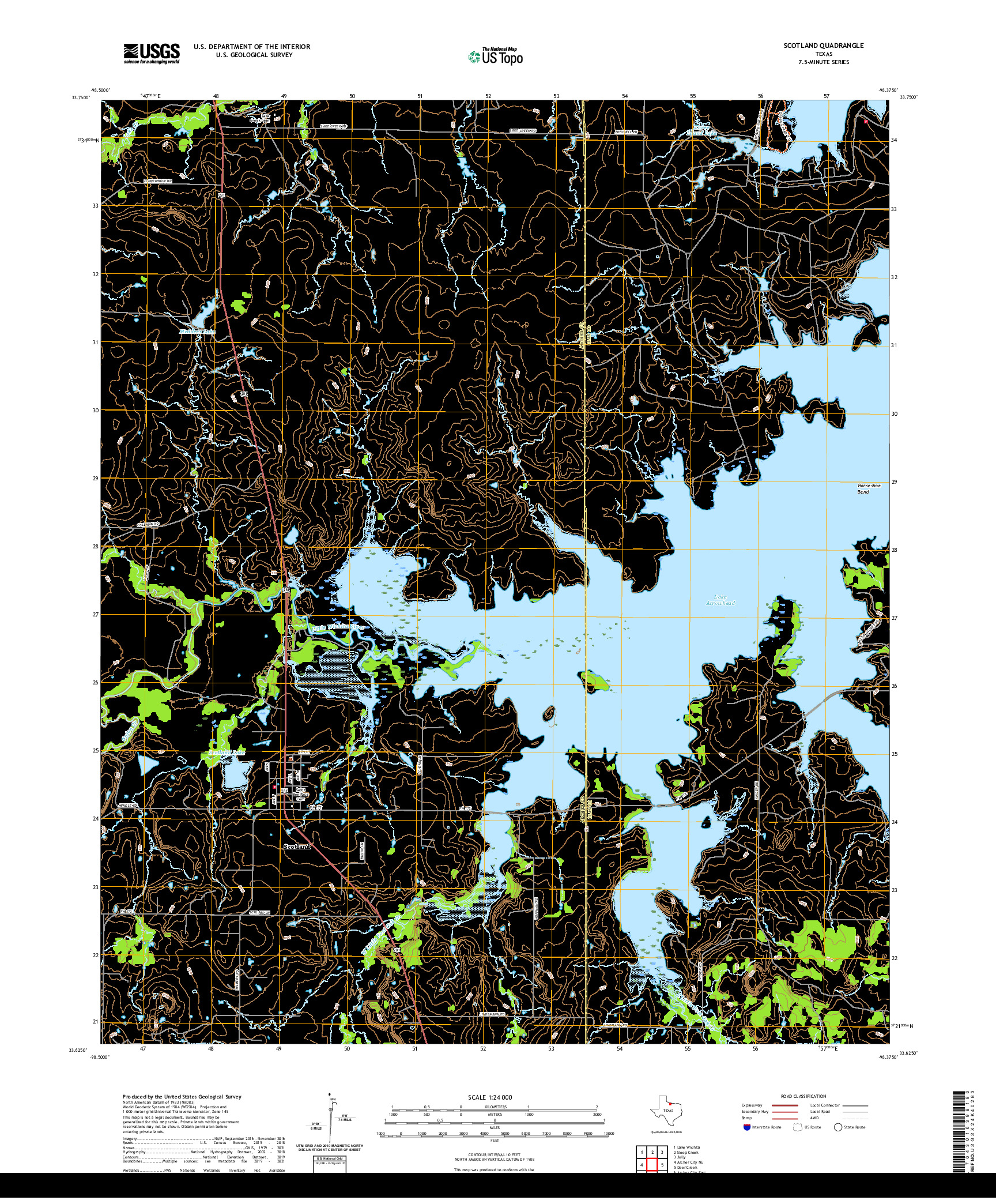 US TOPO 7.5-MINUTE MAP FOR SCOTLAND, TX