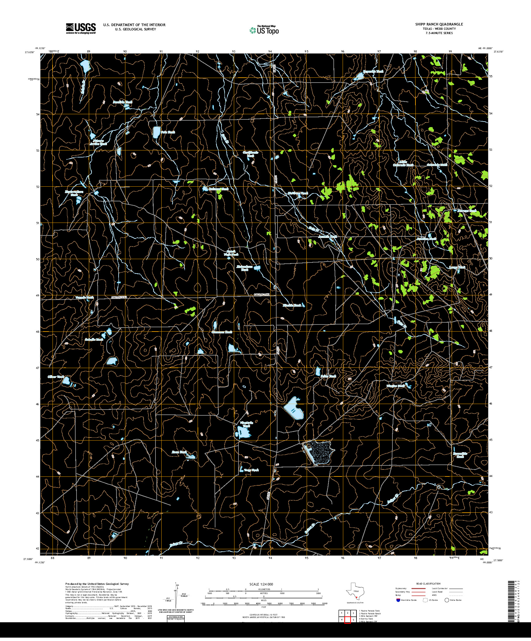 US TOPO 7.5-MINUTE MAP FOR SHIPP RANCH, TX