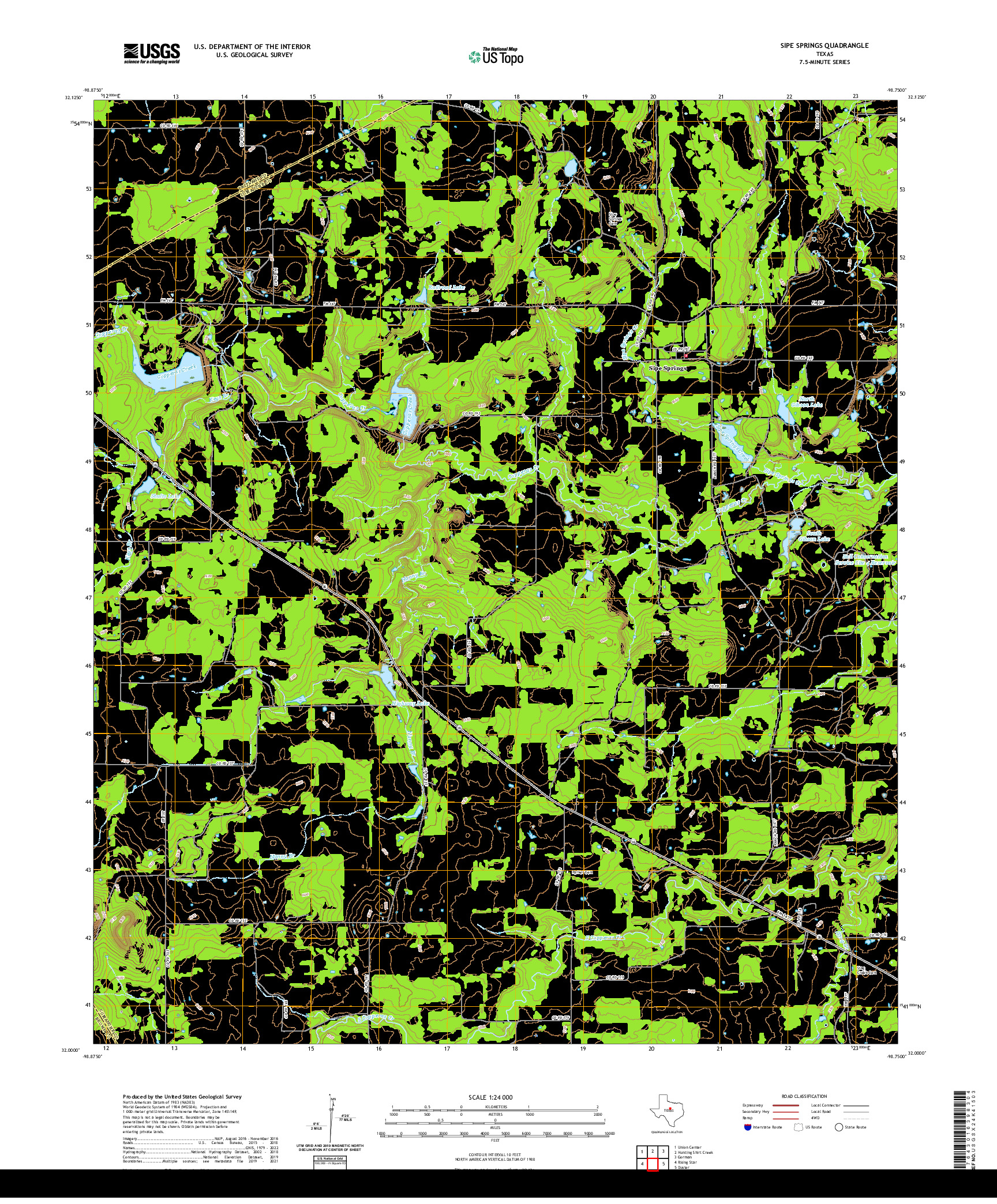 US TOPO 7.5-MINUTE MAP FOR SIPE SPRINGS, TX