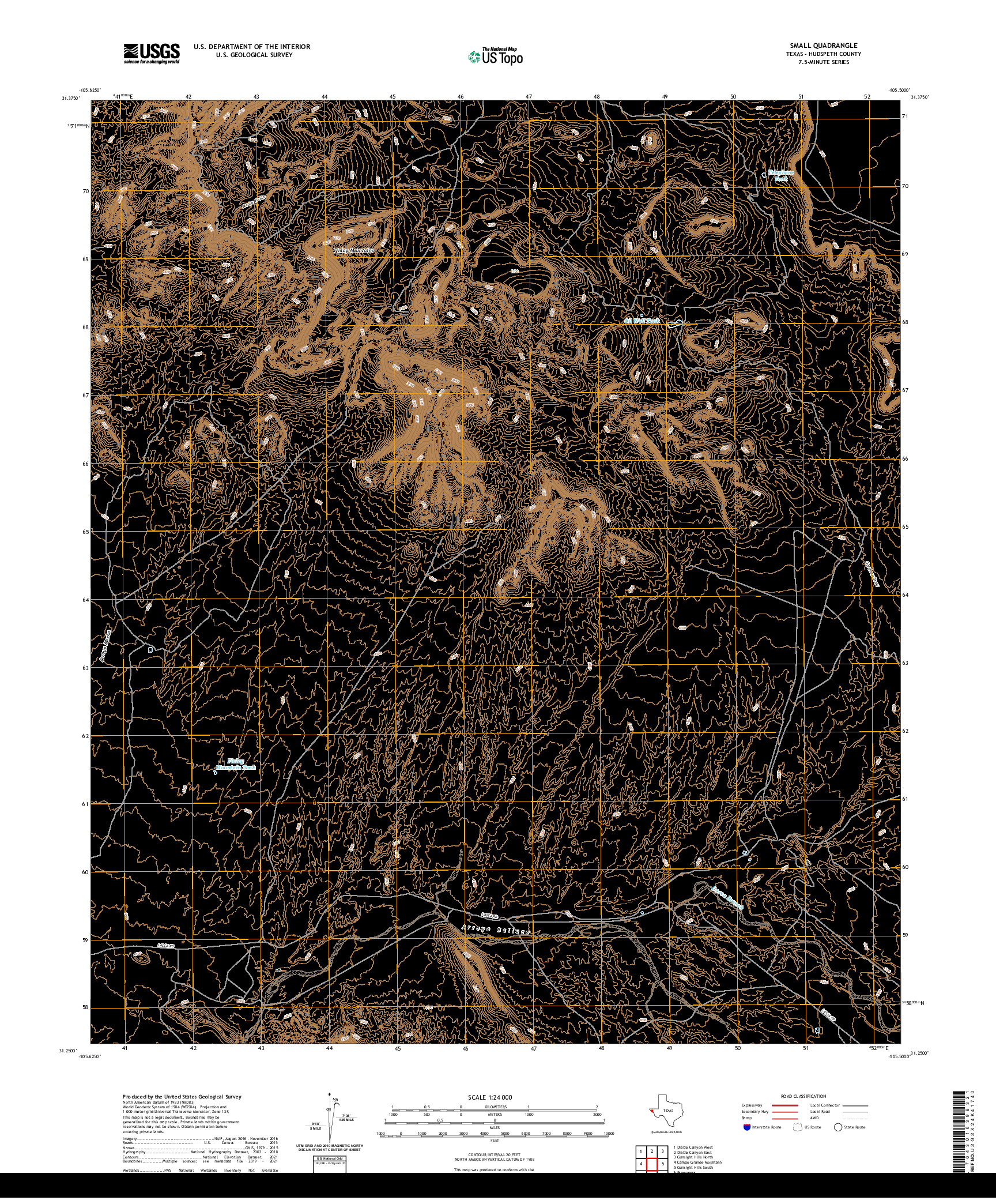 US TOPO 7.5-MINUTE MAP FOR SMALL, TX