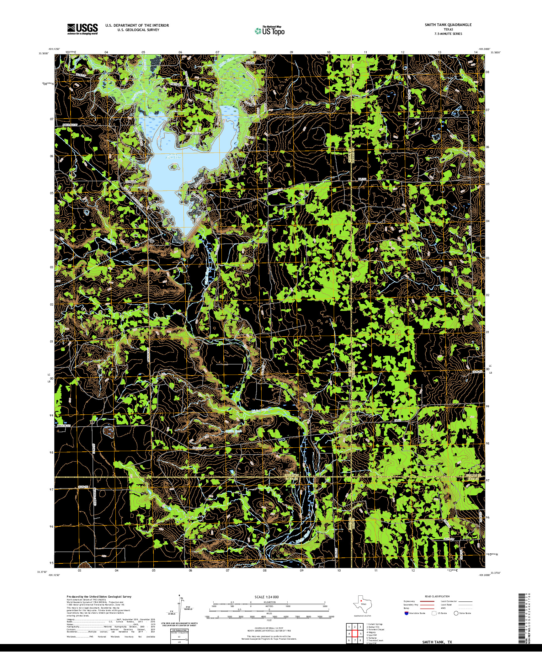 US TOPO 7.5-MINUTE MAP FOR SMITH TANK, TX