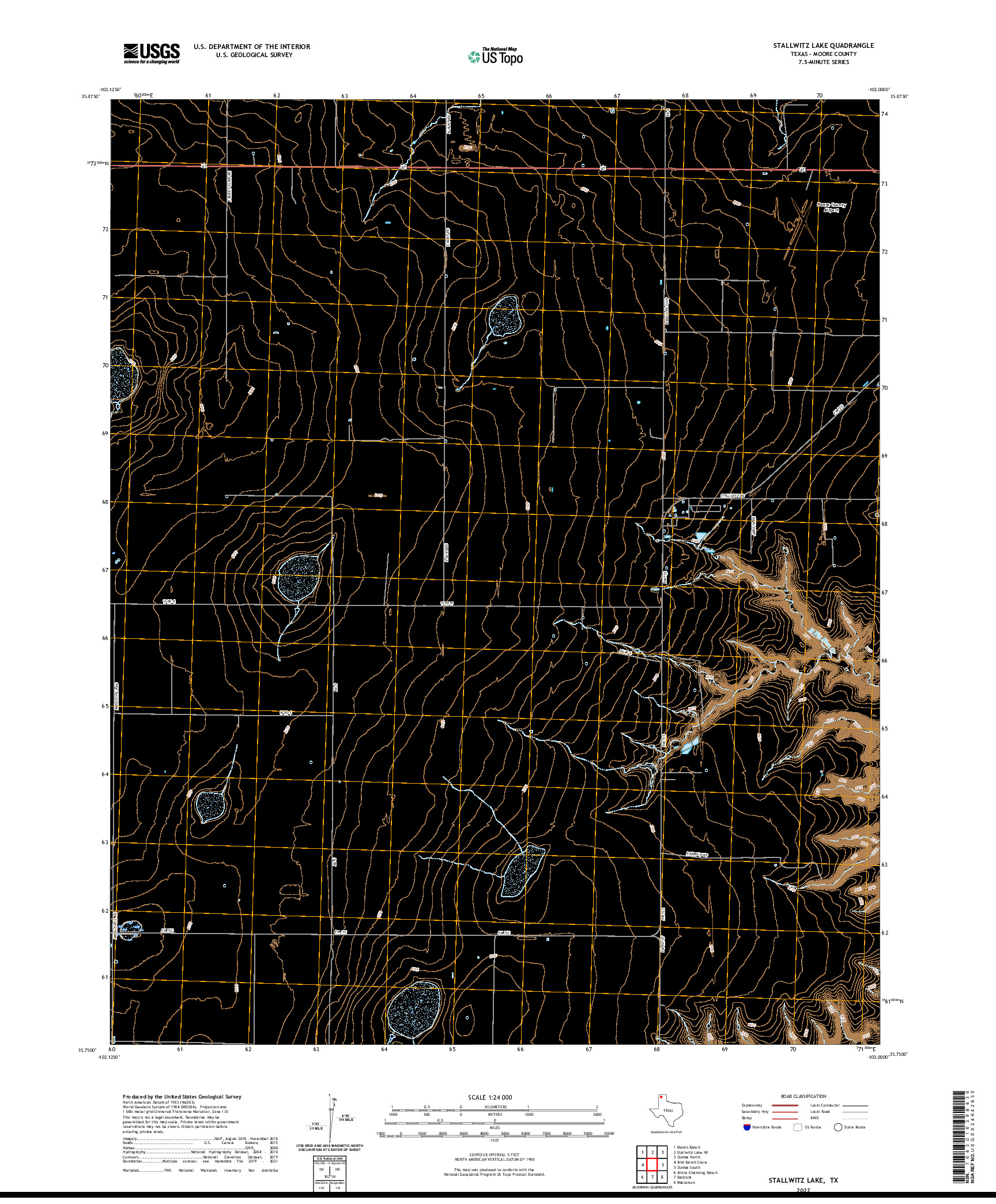 US TOPO 7.5-MINUTE MAP FOR STALLWITZ LAKE, TX