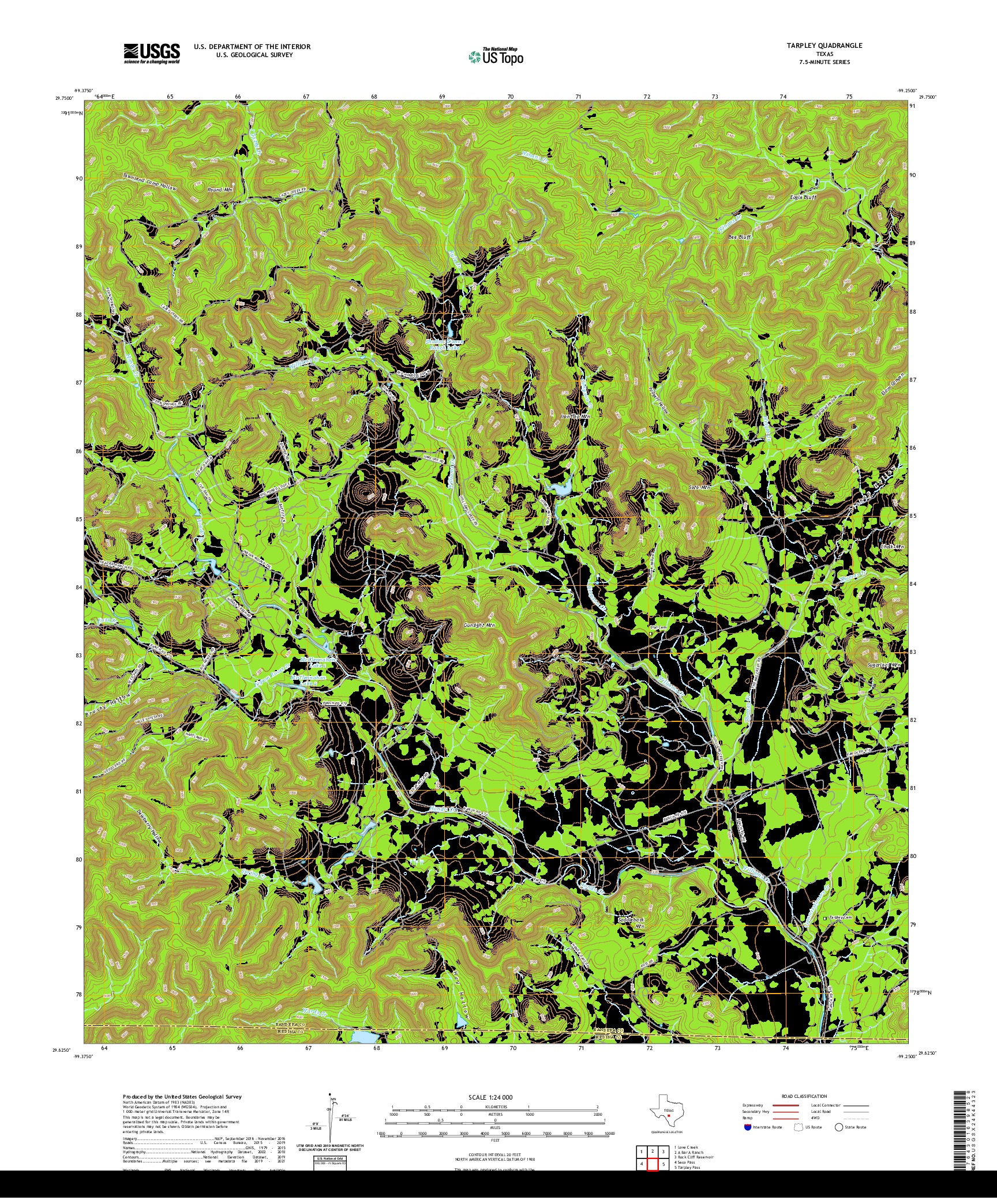 US TOPO 7.5-MINUTE MAP FOR TARPLEY, TX