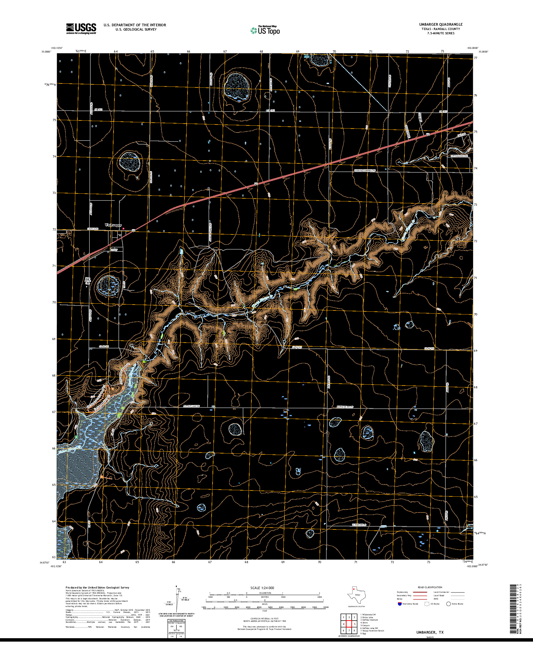 US TOPO 7.5-MINUTE MAP FOR UMBARGER, TX
