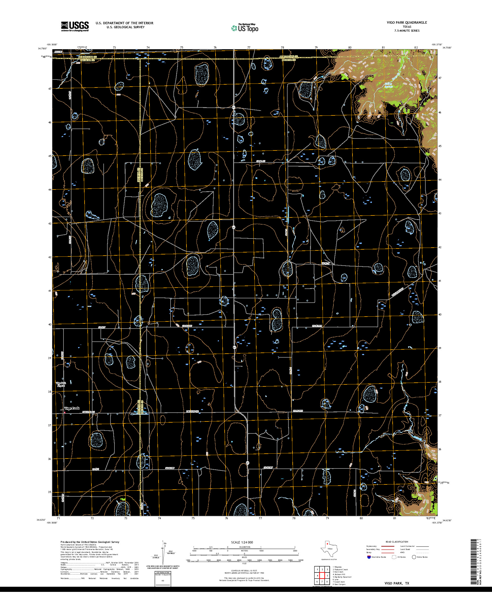 US TOPO 7.5-MINUTE MAP FOR VIGO PARK, TX