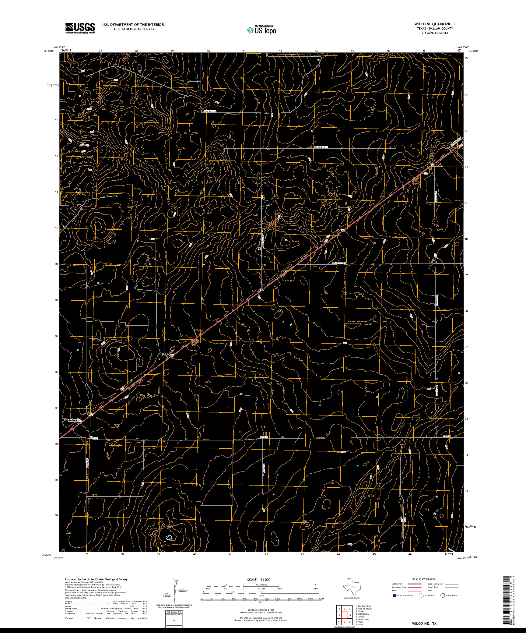 US TOPO 7.5-MINUTE MAP FOR WILCO NE, TX