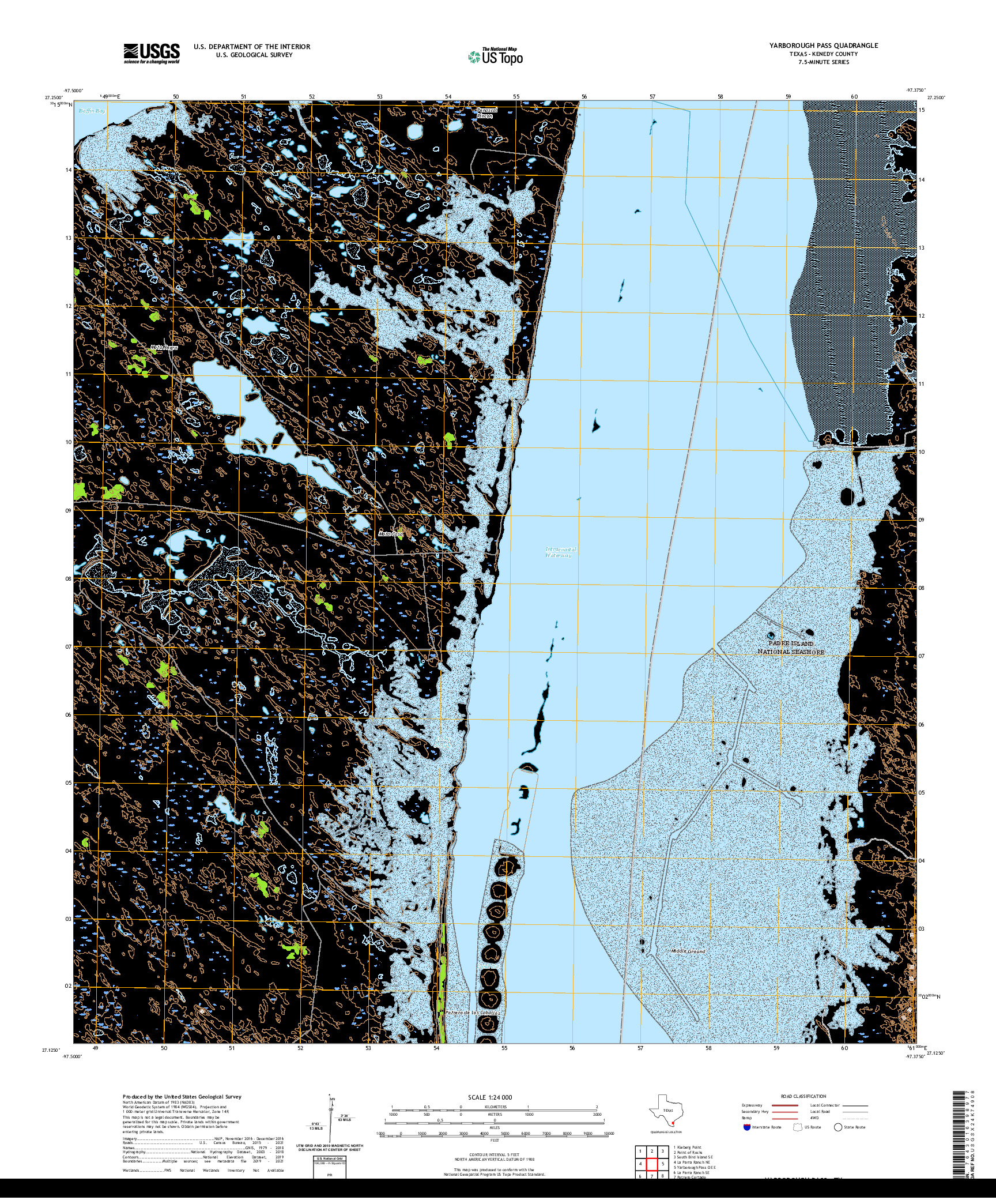 US TOPO 7.5-MINUTE MAP FOR YARBOROUGH PASS, TX