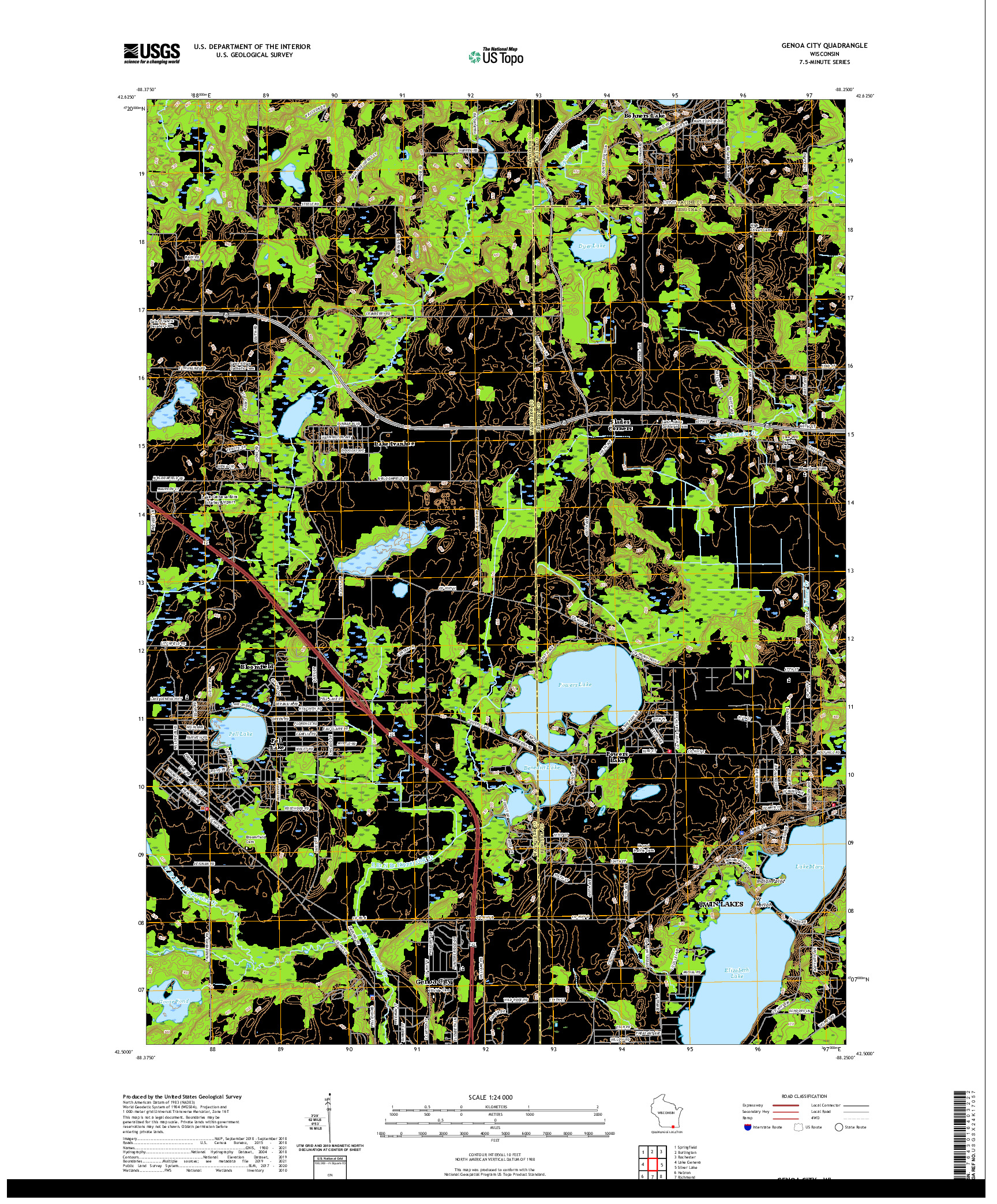 US TOPO 7.5-MINUTE MAP FOR GENOA CITY, WI