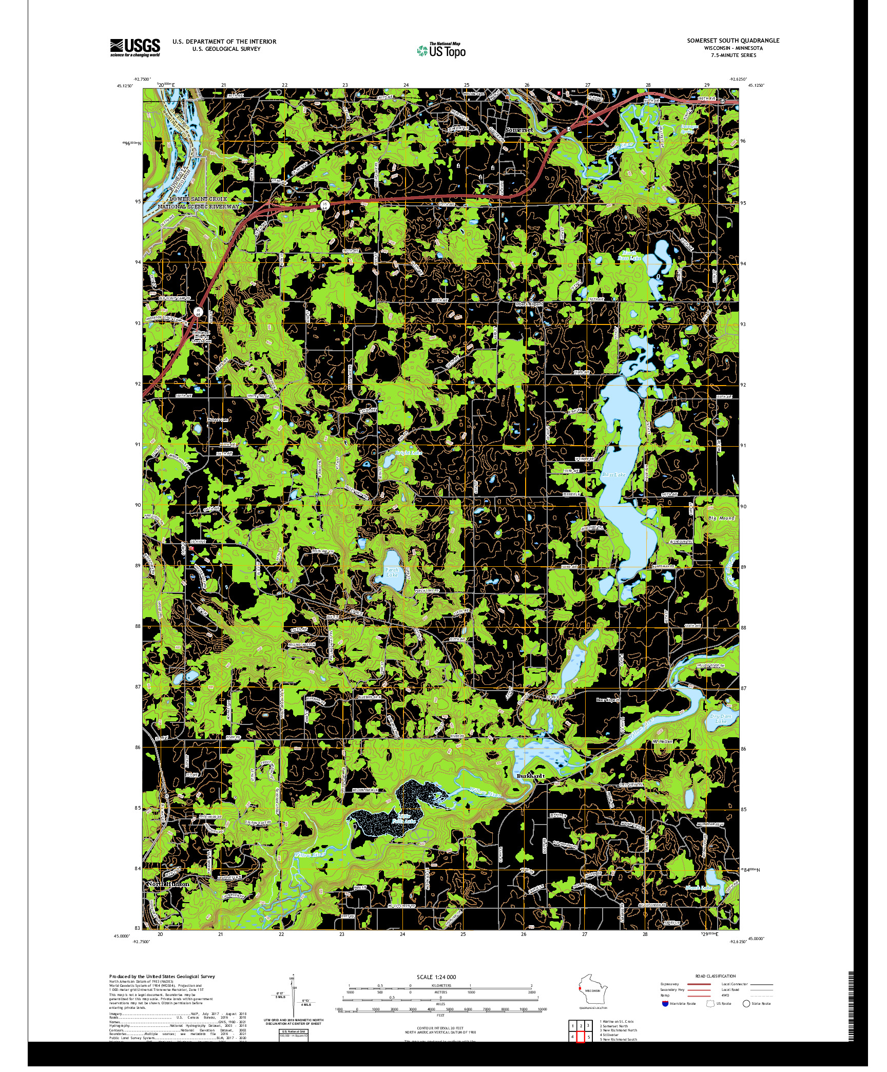 US TOPO 7.5-MINUTE MAP FOR SOMERSET SOUTH, WI,MN