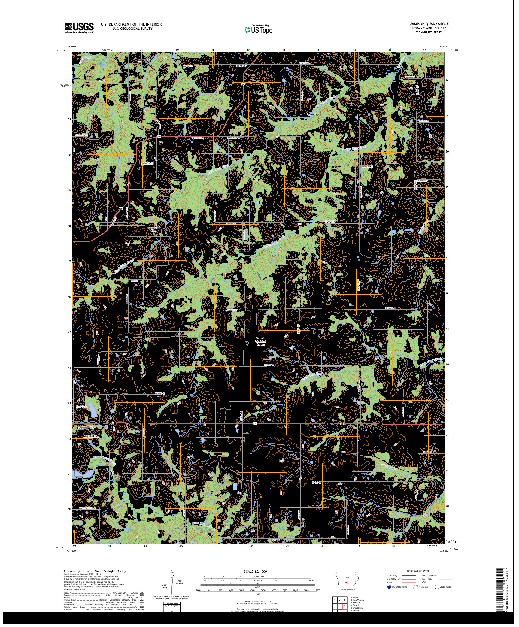 US TOPO 7.5-MINUTE MAP FOR JAMISON, IA