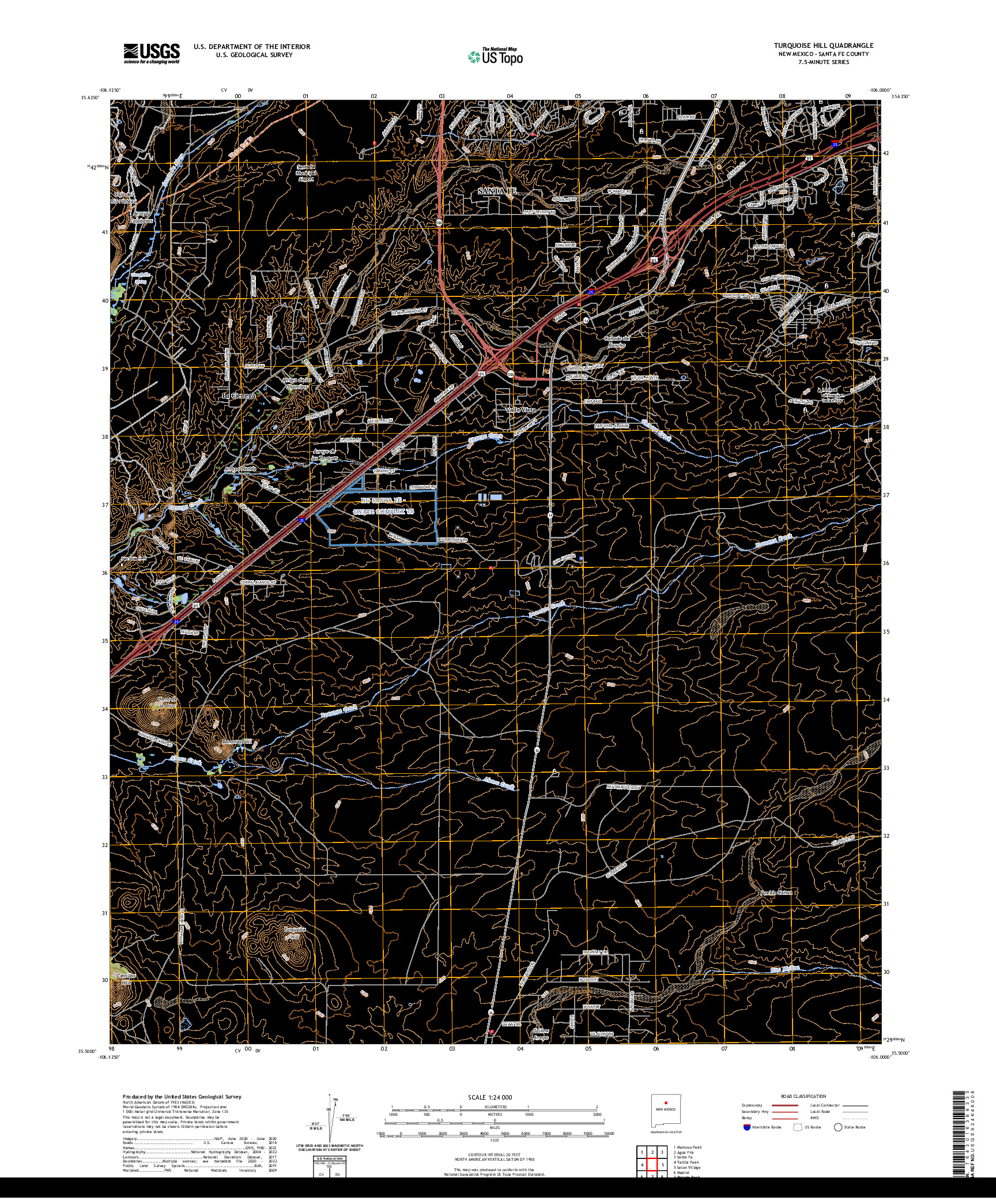 US TOPO 7.5-MINUTE MAP FOR TURQUOISE HILL, NM