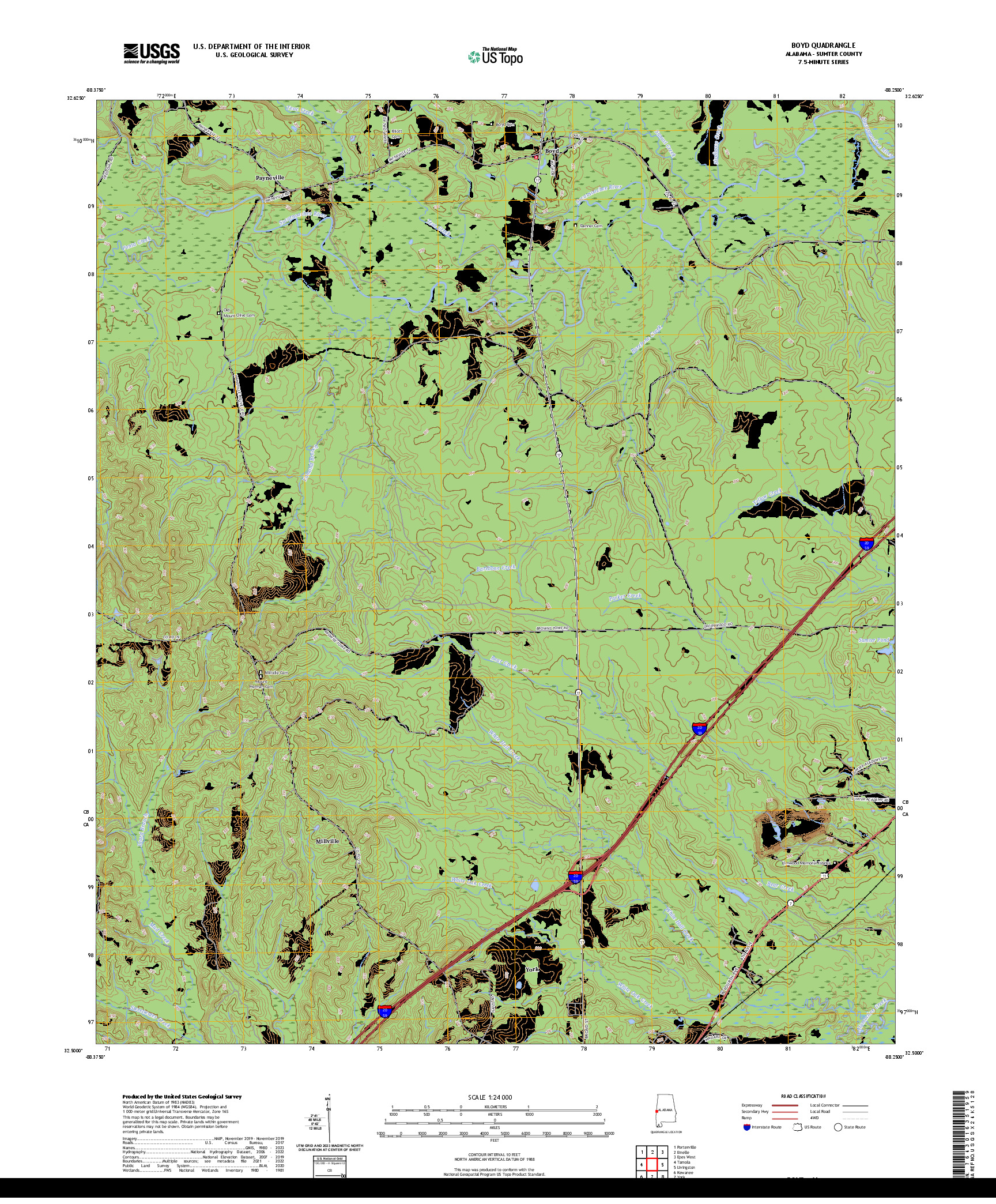 US TOPO 7.5-MINUTE MAP FOR BOYD, AL