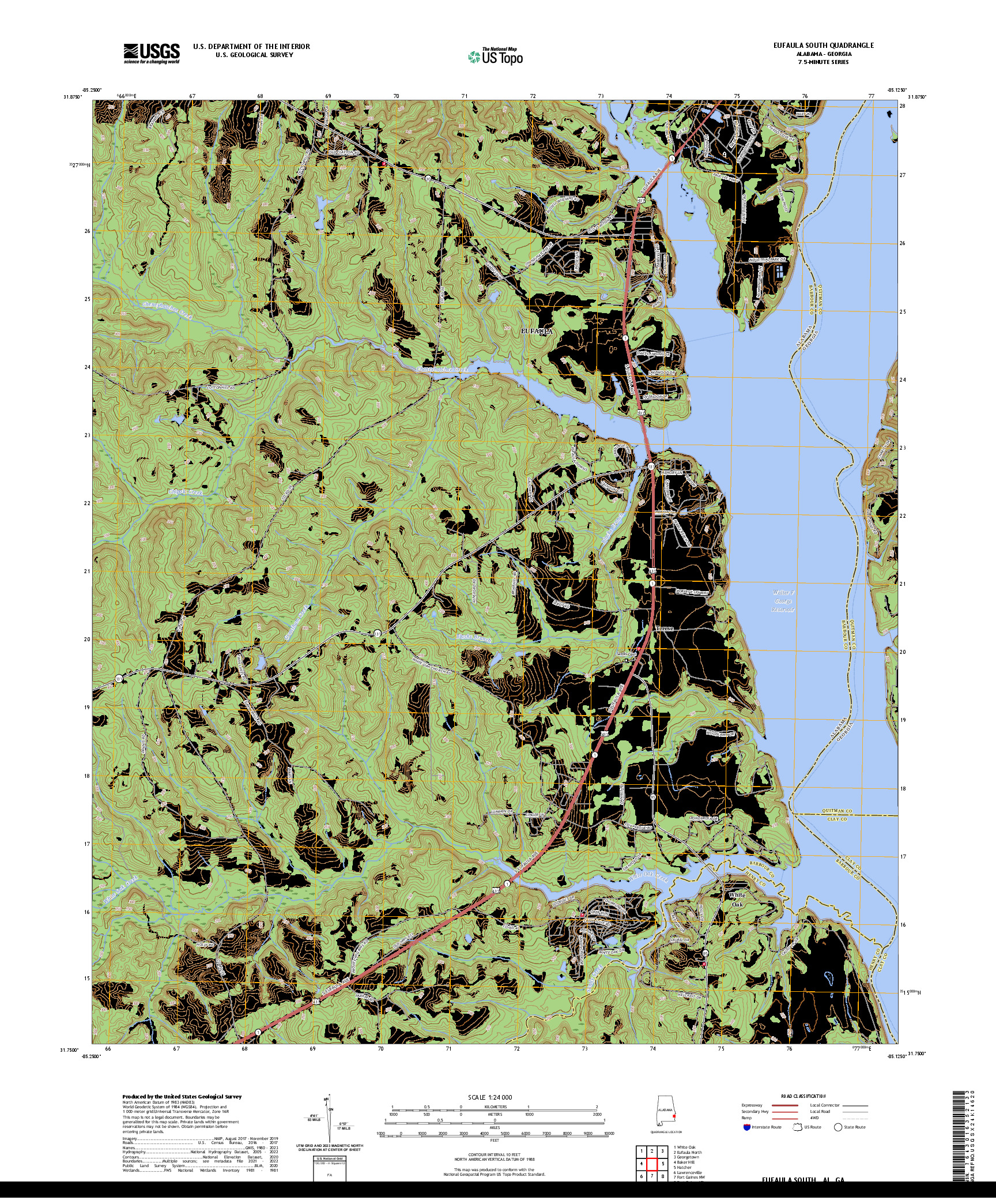 US TOPO 7.5-MINUTE MAP FOR EUFAULA SOUTH, AL,GA