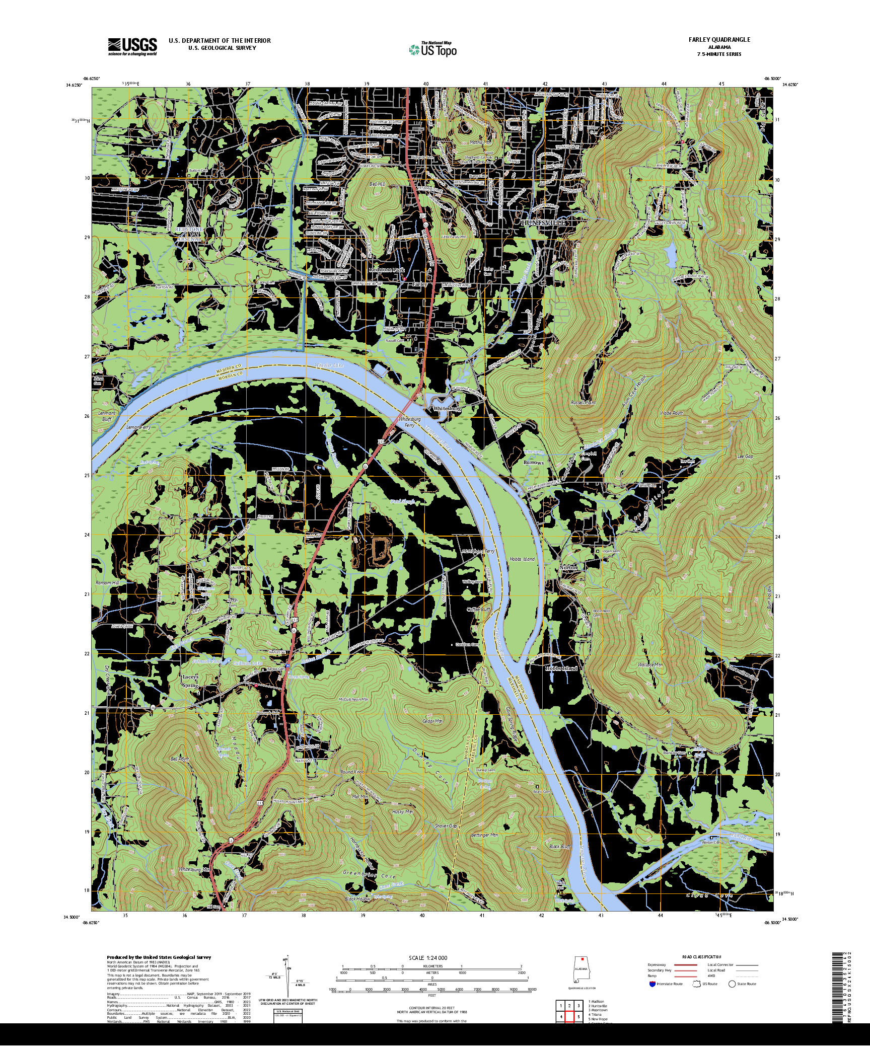 US TOPO 7.5-MINUTE MAP FOR FARLEY, AL