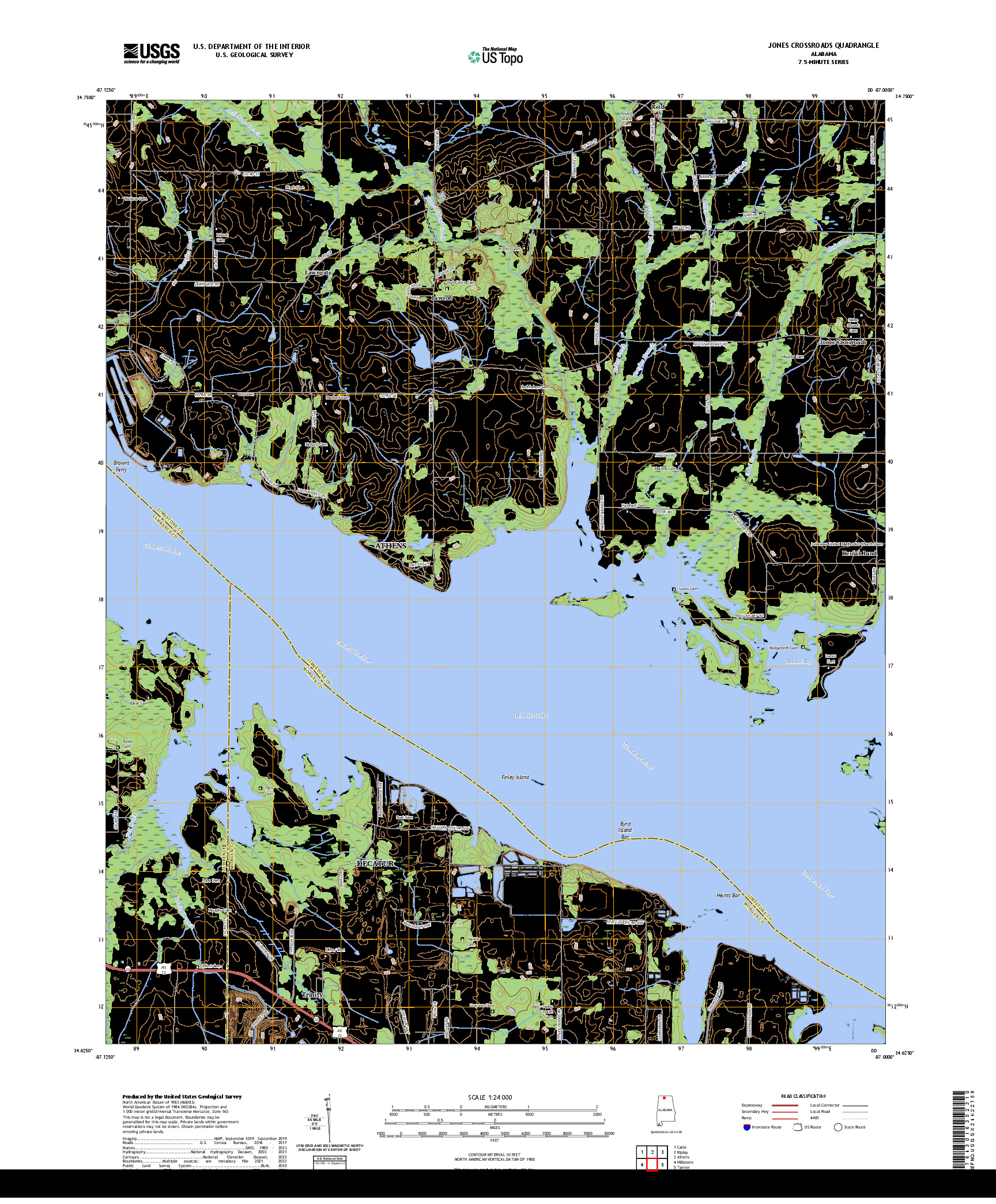 US TOPO 7.5-MINUTE MAP FOR JONES CROSSROADS, AL