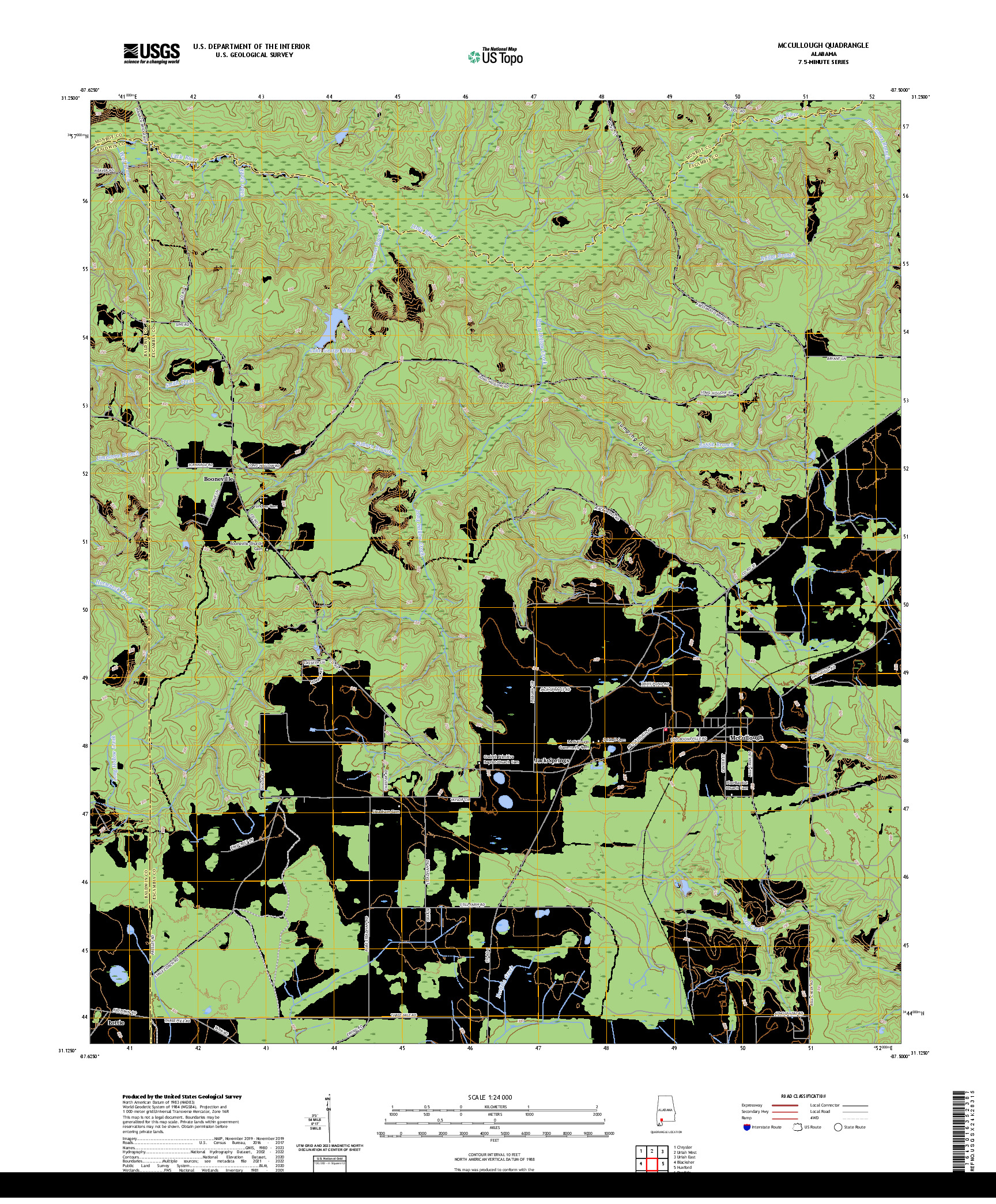 US TOPO 7.5-MINUTE MAP FOR MCCULLOUGH, AL