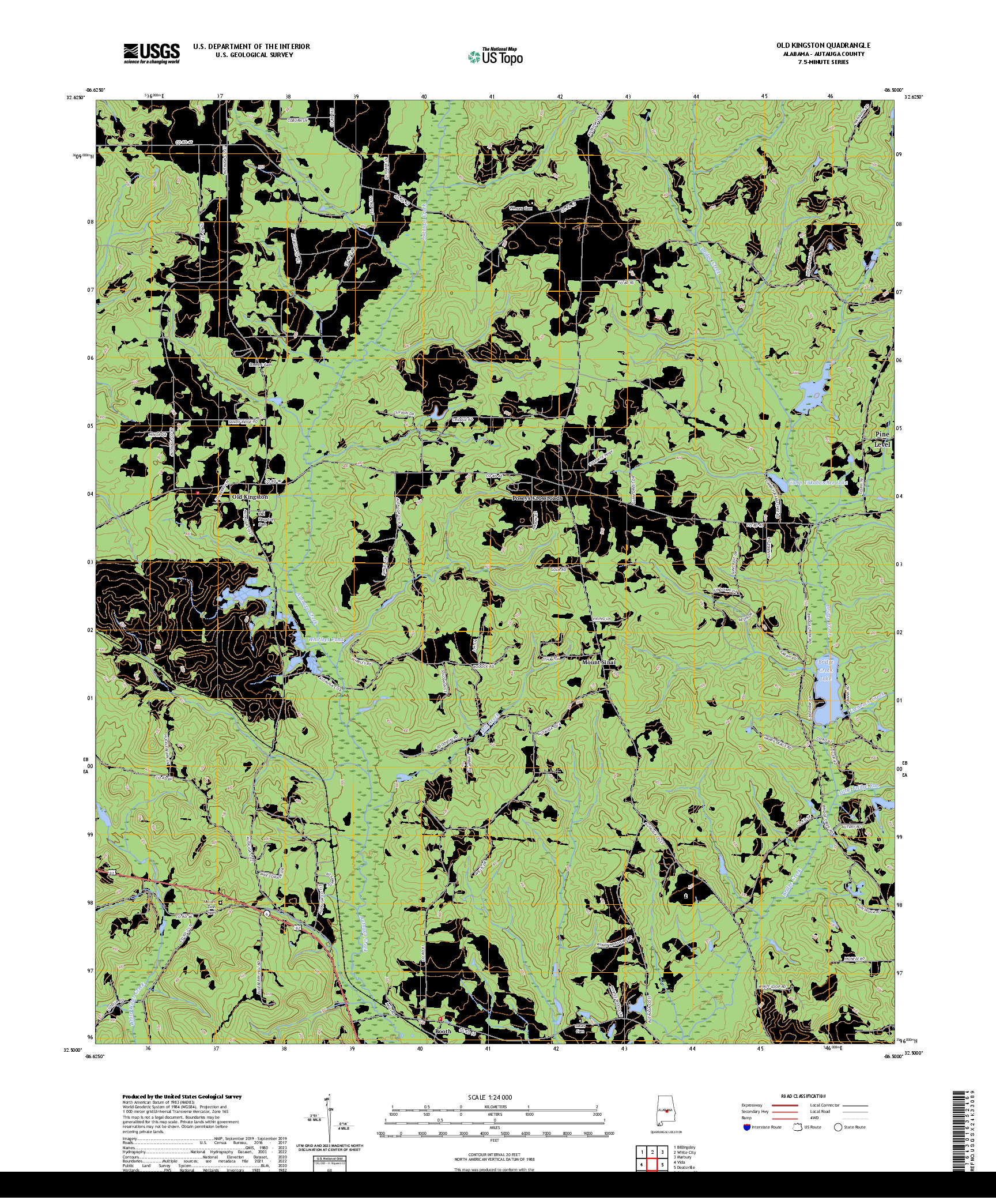 US TOPO 7.5-MINUTE MAP FOR OLD KINGSTON, AL