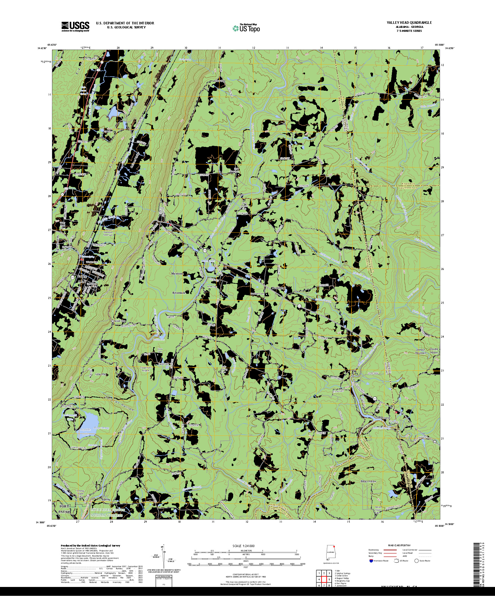 US TOPO 7.5-MINUTE MAP FOR VALLEY HEAD, AL,GA