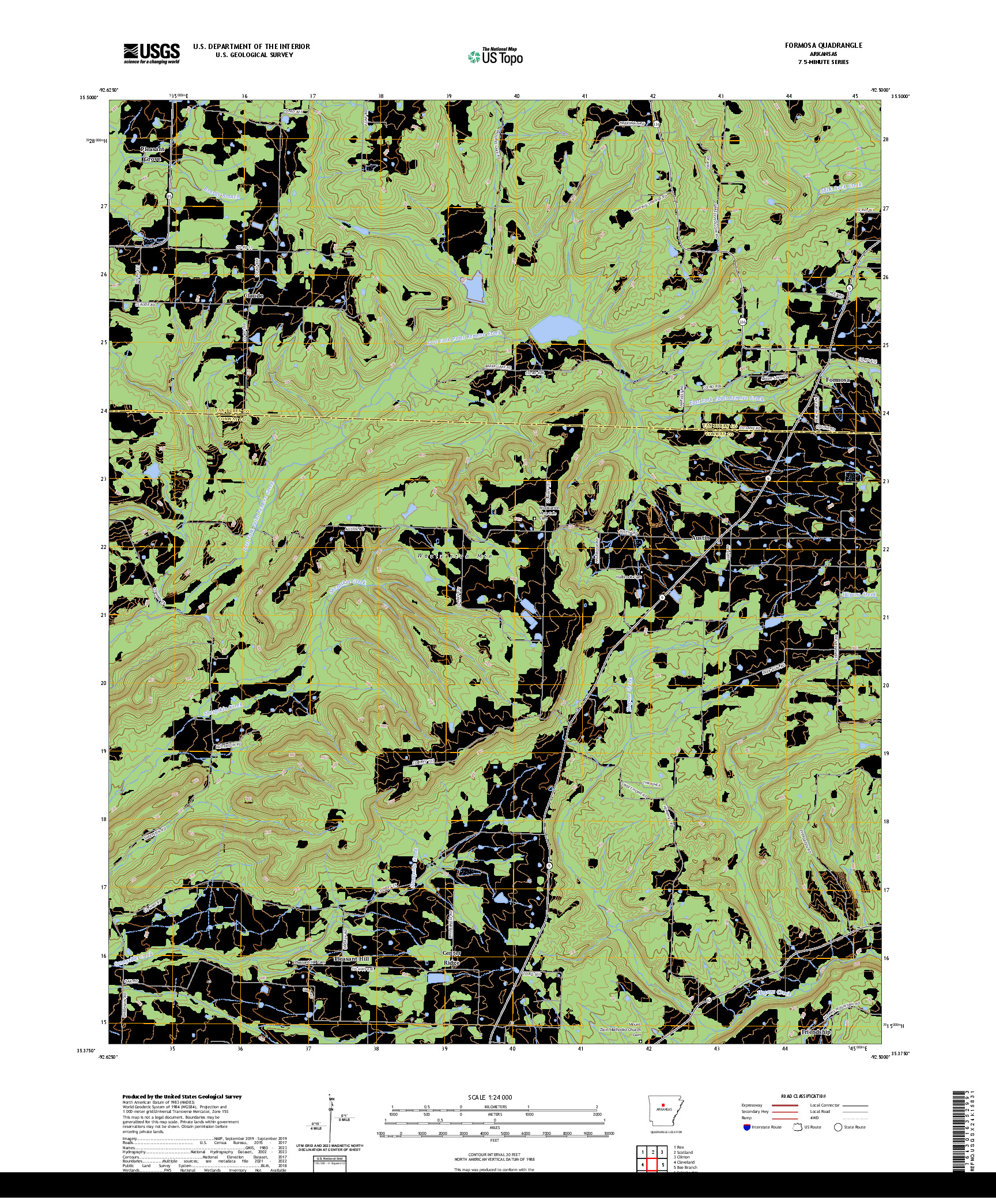 US TOPO 7.5-MINUTE MAP FOR FORMOSA, AR